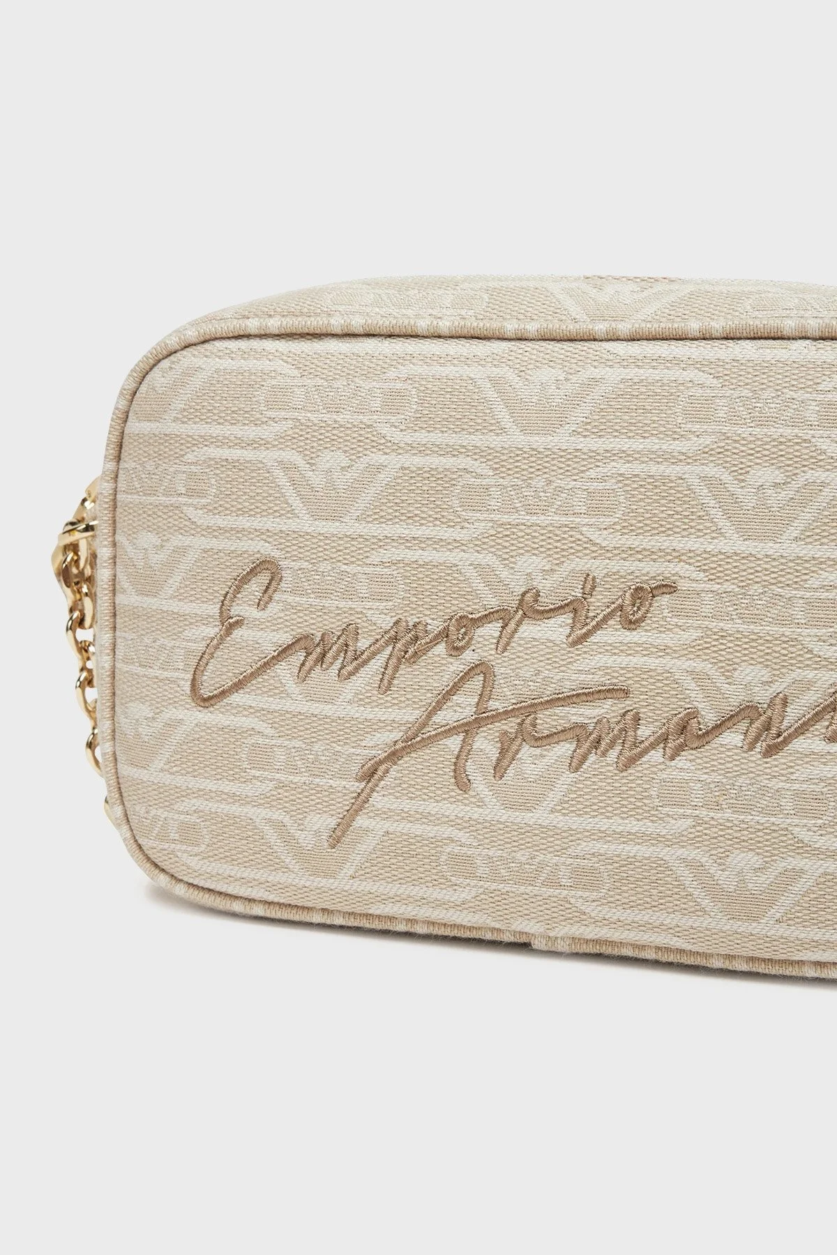 Emporio Armani Logolu Zincir Askılı Bayan Çanta EW001891 AF16095 F1073 EKRU - 10