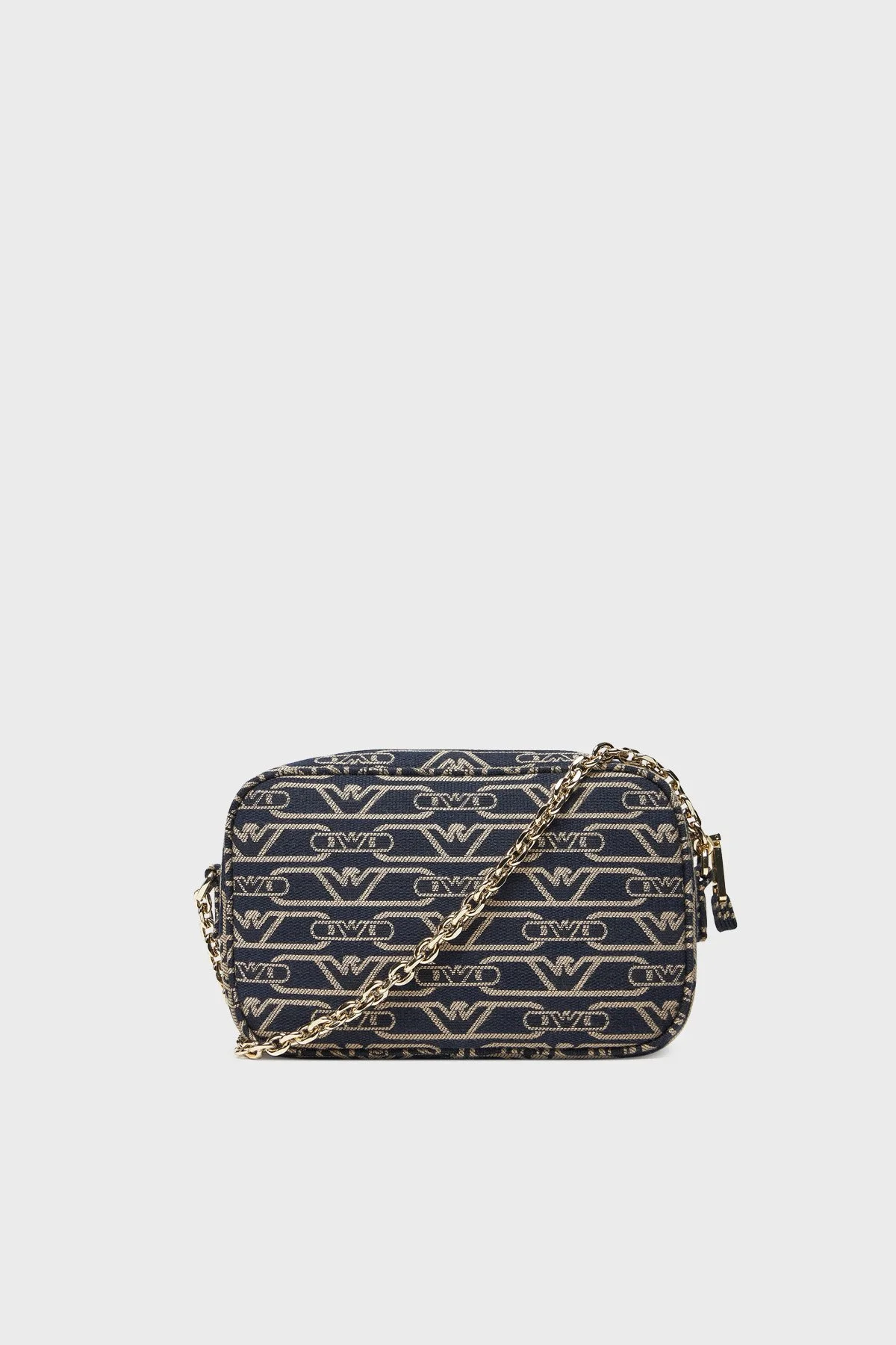 Emporio Armani Logolu Zincir Askılı Kadın Çanta EW001891 AF16095 FB237 EKRU-LACİVERT - 2