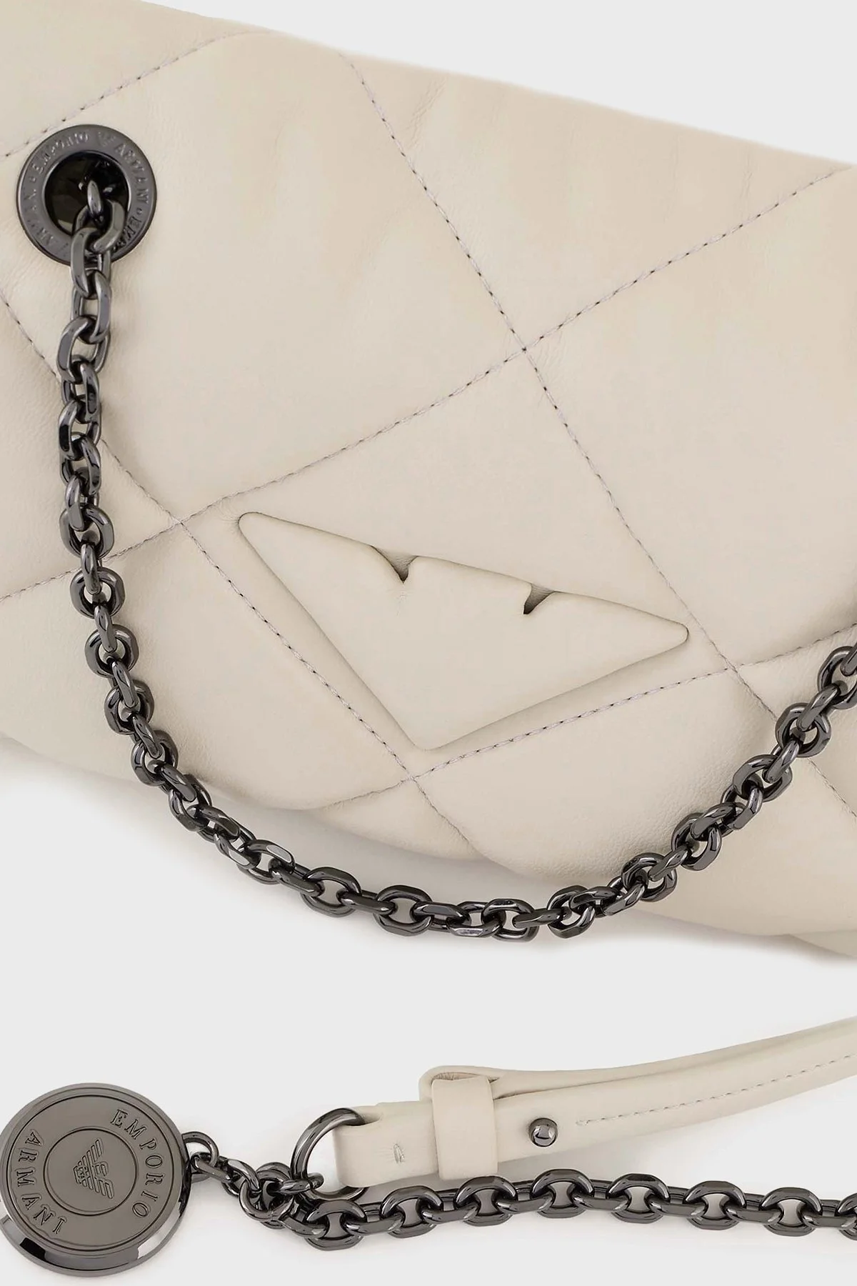 Emporio Armani Logolu Zincir Askılı Bayan Çanta Y3C041 YWJ8I 80011 BEYAZ - 11