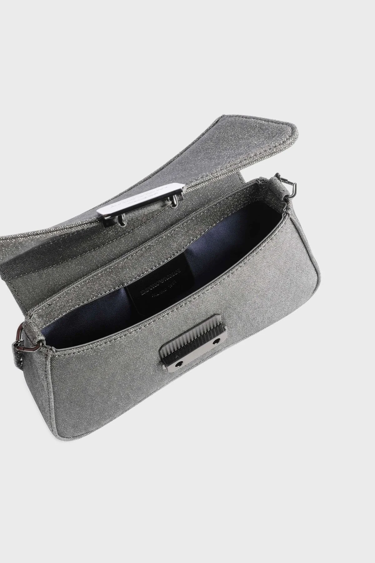 Emporio Armani Logolu Zincir Askılı Bayan Çanta Y3E232 YWN8X 80001 SİYAH - 5