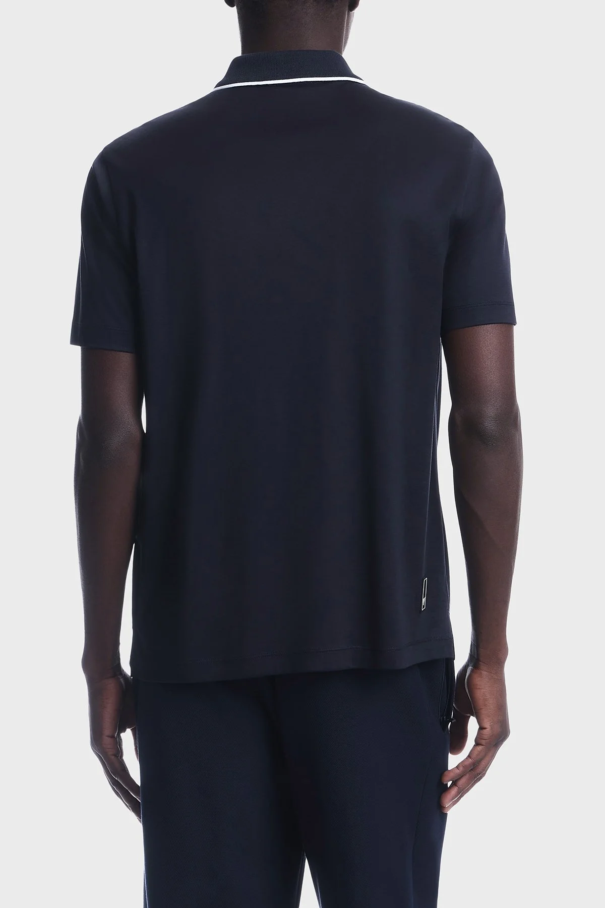 Emporio Armani Lyocell Karışımlı Fermuarlı Erkek Polo EM006341 AF10017 UB118 Lacivert - 3