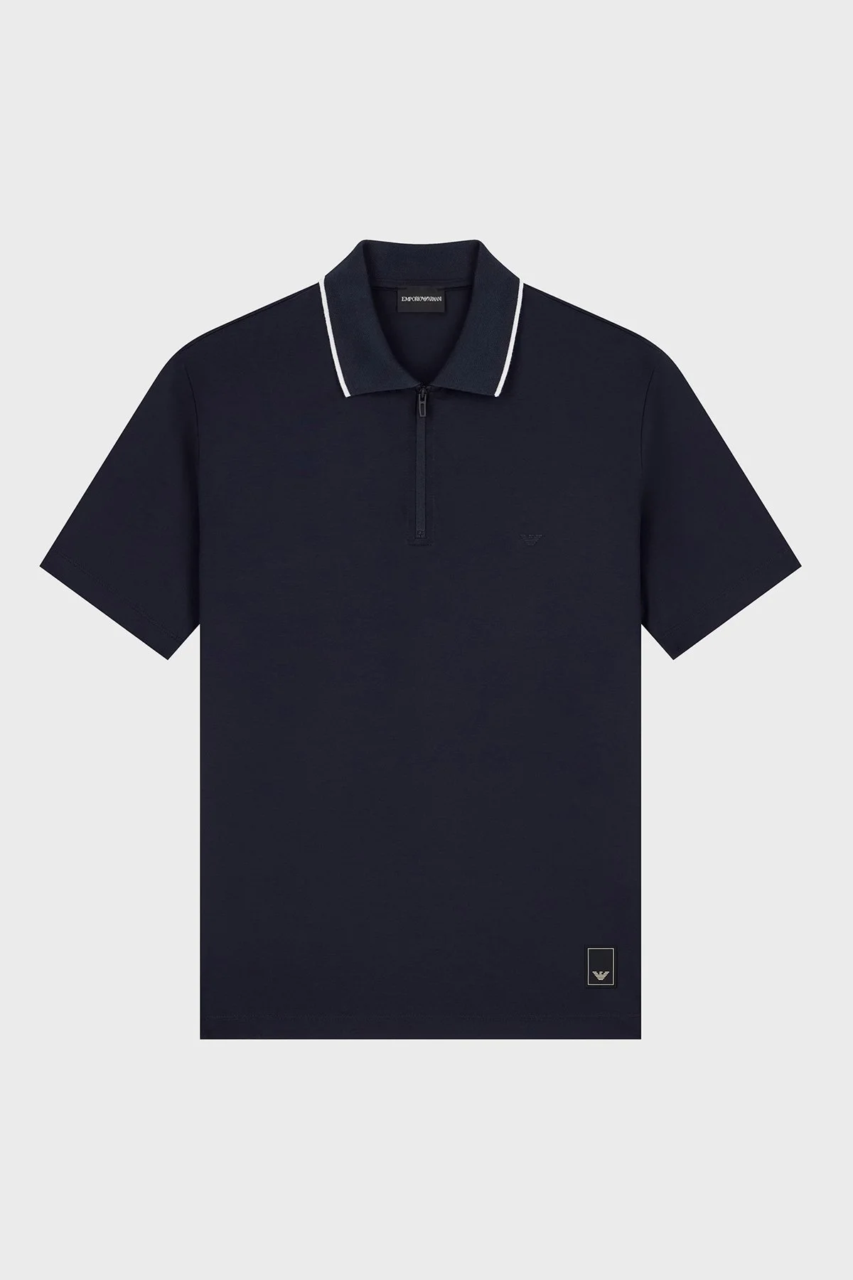Emporio Armani Lyocell Karışımlı Fermuarlı Erkek Polo EM006341 AF10017 UB118 Lacivert - 6