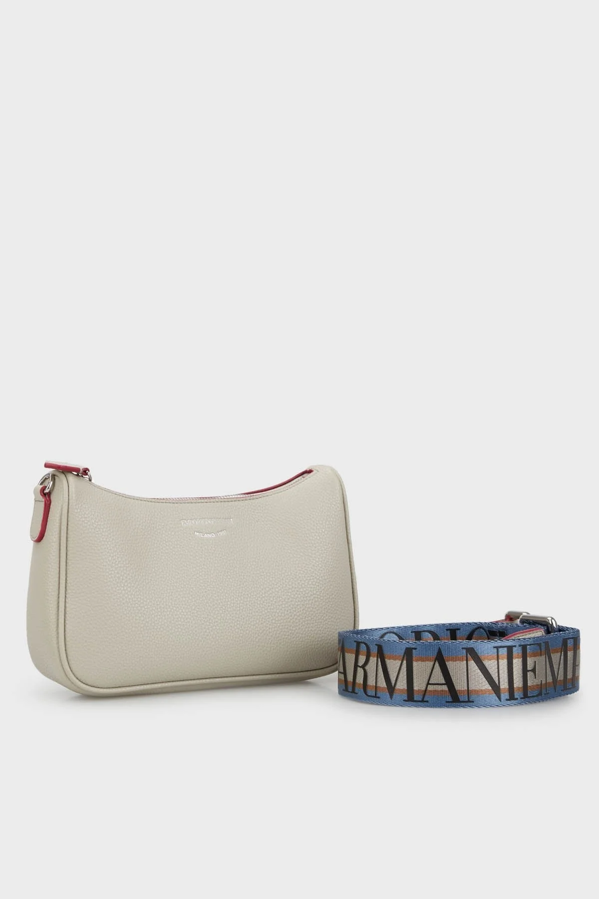 Emporio Armani Marka Baskılı Çıkarılabilir Ayarlanabilir Omuz Askılı Bayan Çanta Y3H293 YFO5E 80568 GRİ - 2