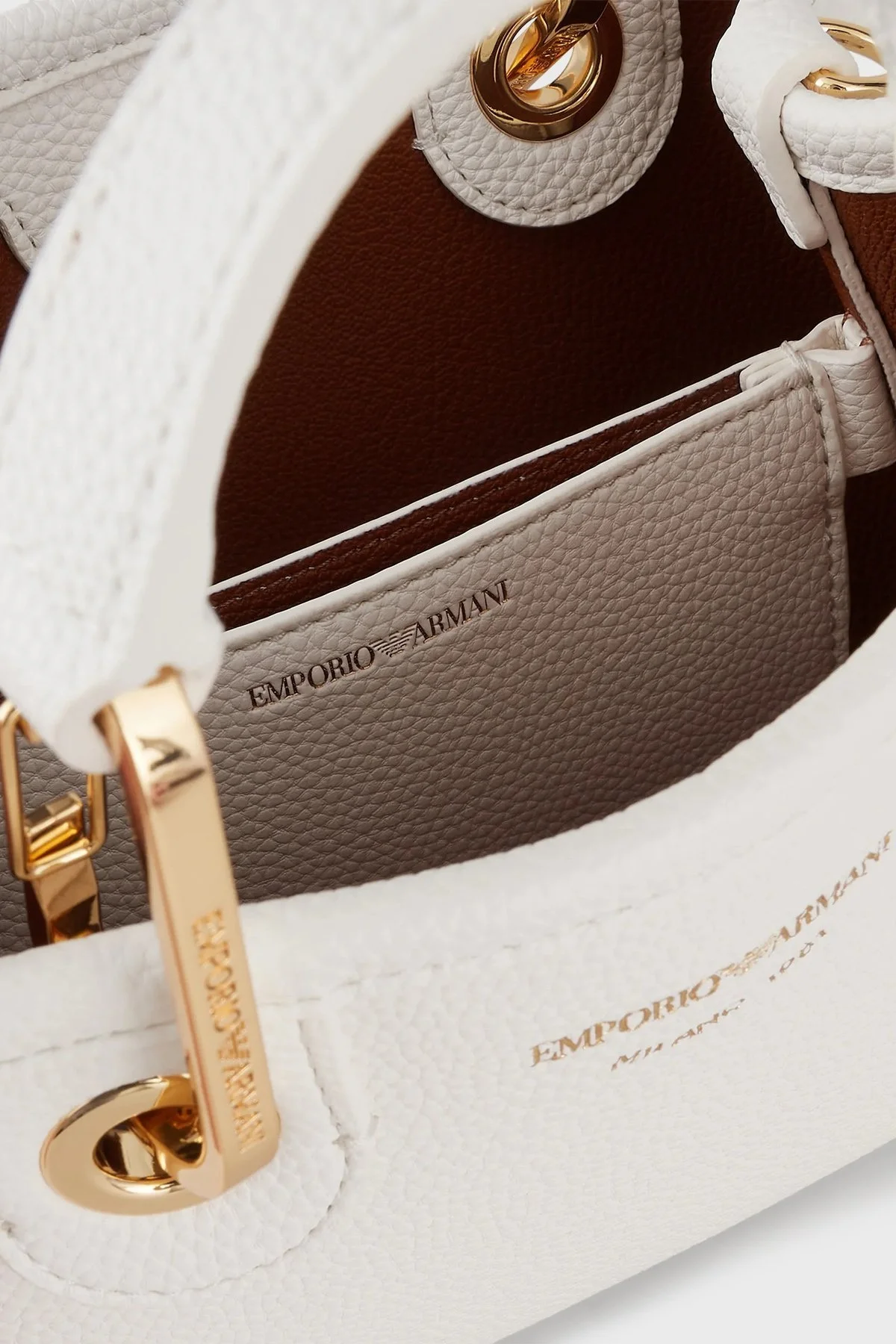 Emporio Armani Marka Logolu Çıkarılabilir Uzatma Askılı Bayan Çanta Y3D176 YFO5B 85219 BEYAZ - 4