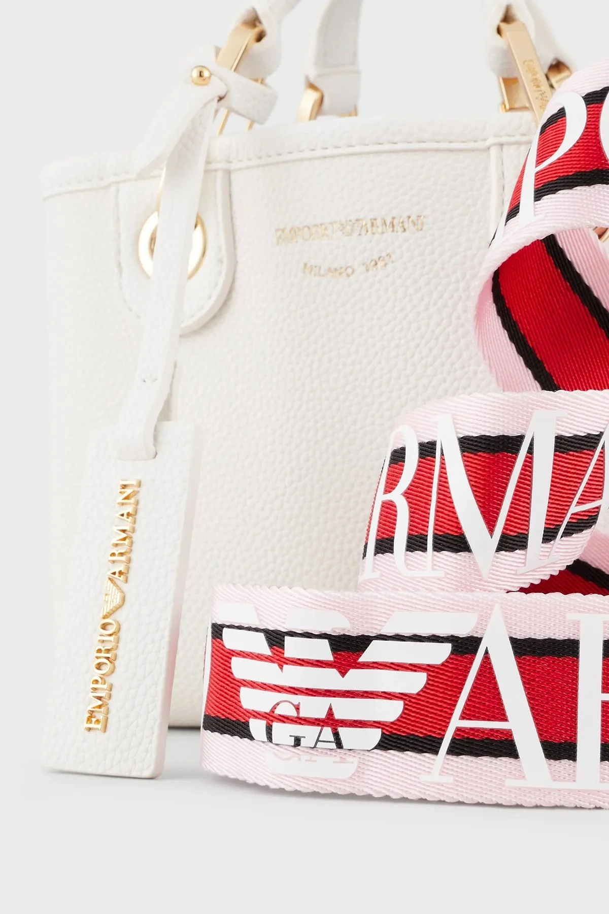 Emporio Armani Marka Logolu Çıkarılabilir Uzatma Askılı Bayan Çanta Y3D176 YFO5B 85219 BEYAZ - 5