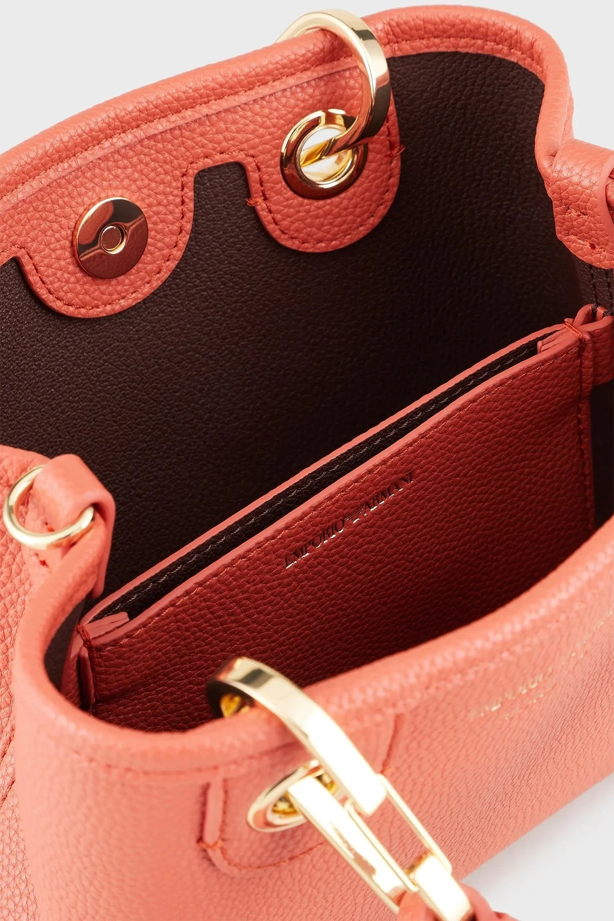 Emporio Armani Marka Logolu Çıkarılabilir Uzatma Askılı Bayan Çanta Y3D176 YFO5B 89612 KİREMİT - 5