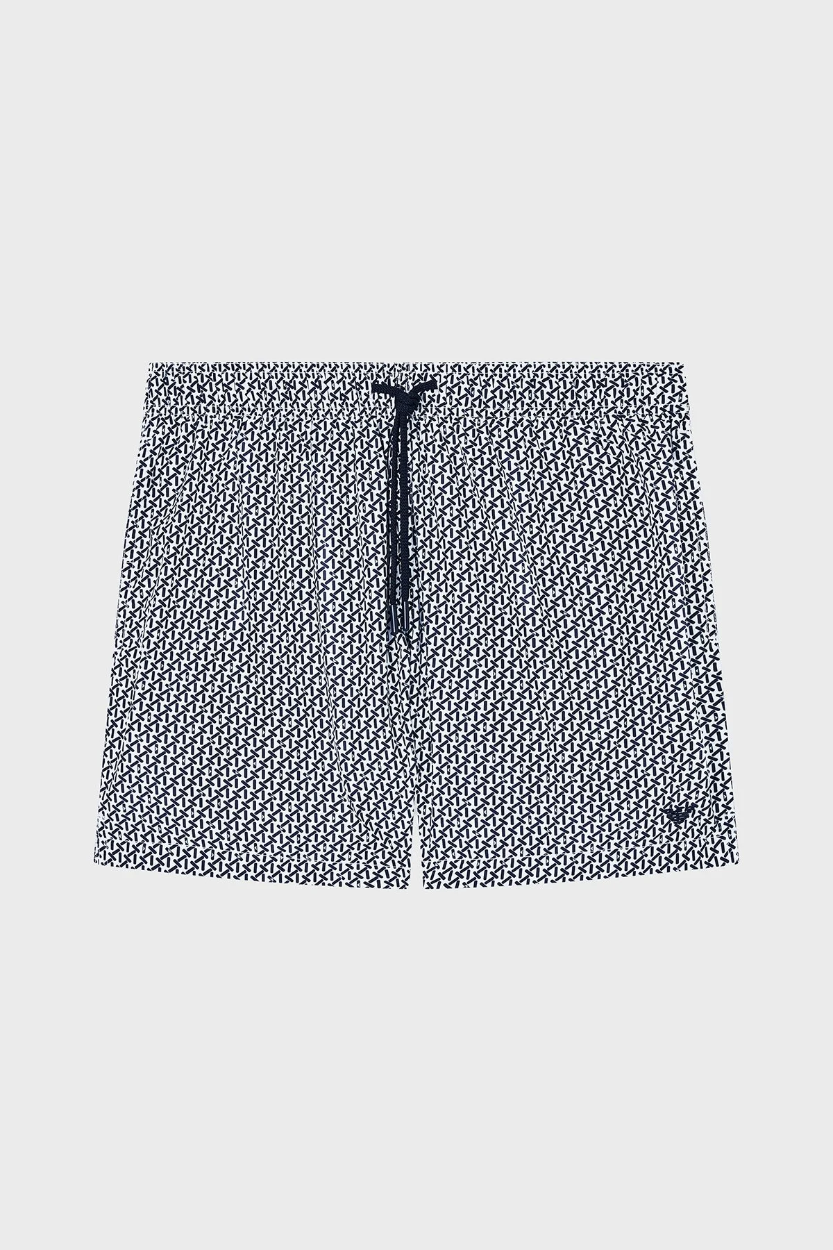 Emporio Armani Mayo Logo Baskılı Short Erkek Deniz Şortu EM000583 AF20439 F0026 LACİVERT BEYAZ - 3
