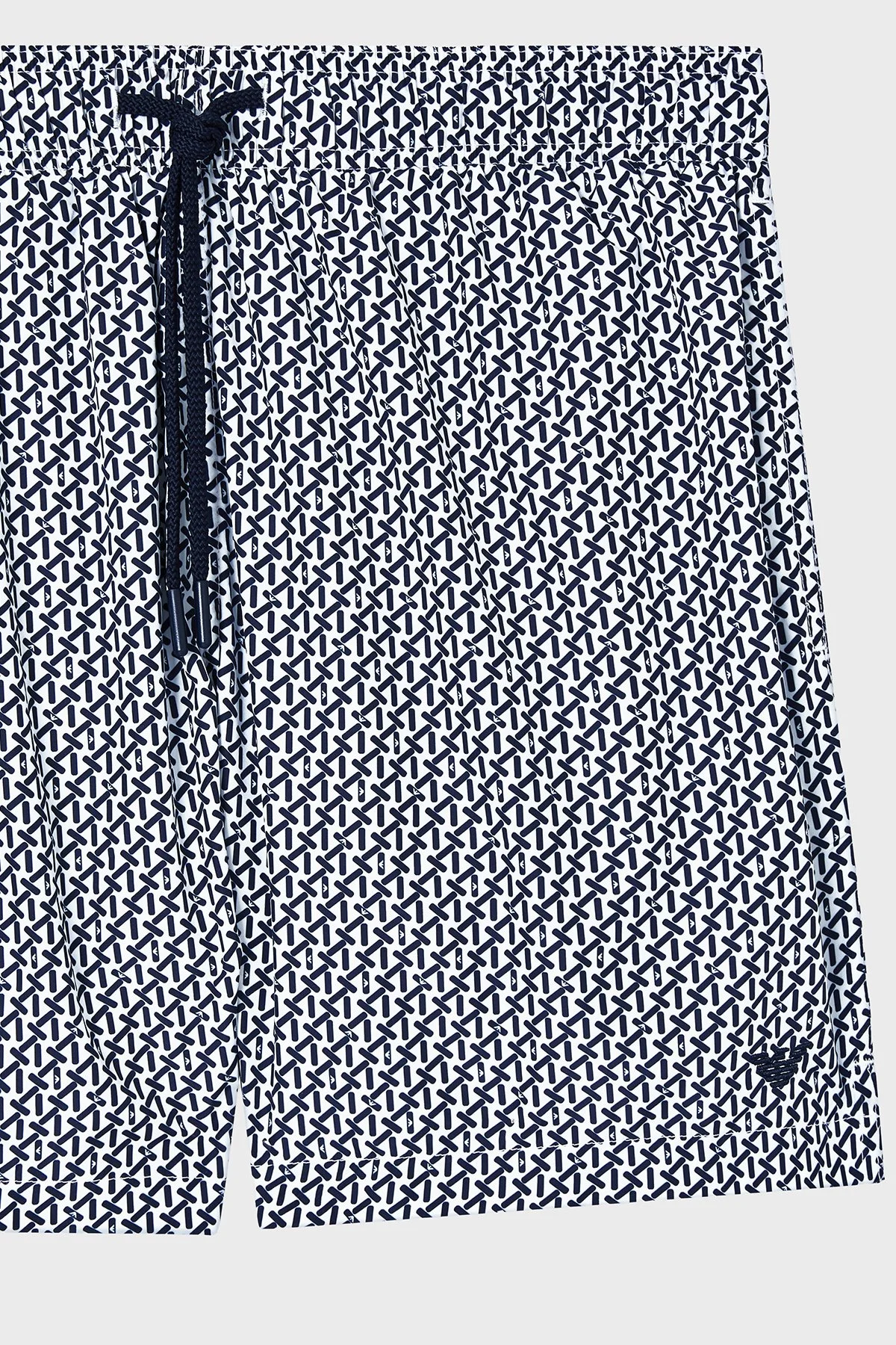 Emporio Armani Mayo Logo Baskılı Short Erkek Deniz Şortu EM000583 AF20439 F0026 LACİVERT BEYAZ - 4