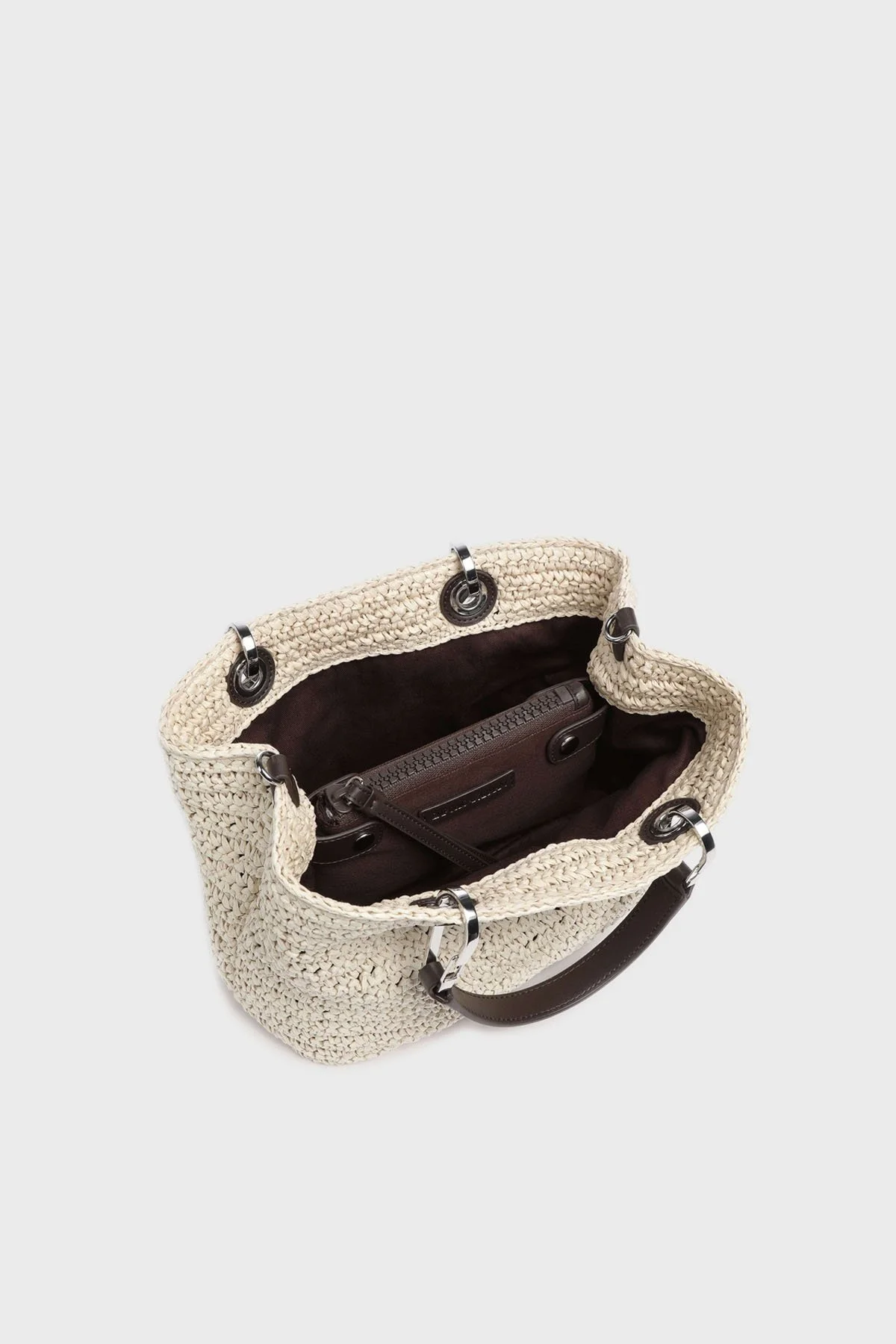 Emporio Armani Mini İç lı Çıkarılabilir Uzatma Askılı Bayan Çanta Y3D166 YVL8E 88097 BEJ - 3