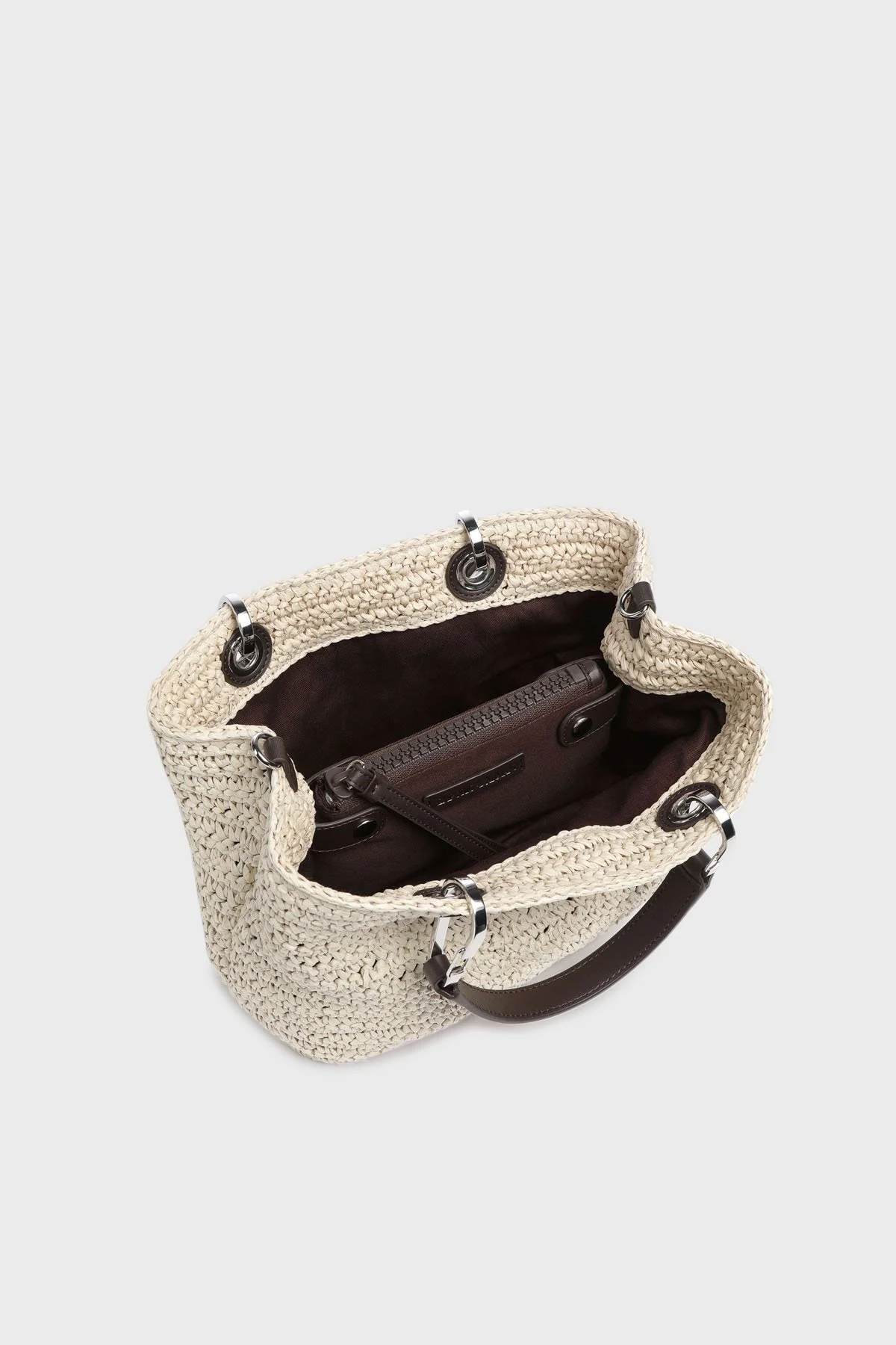 Emporio Armani Mini İç lı Çıkarılabilir Uzatma Askılı Bayan Çanta Y3D166 YVL8E 88097 BEJ - 6