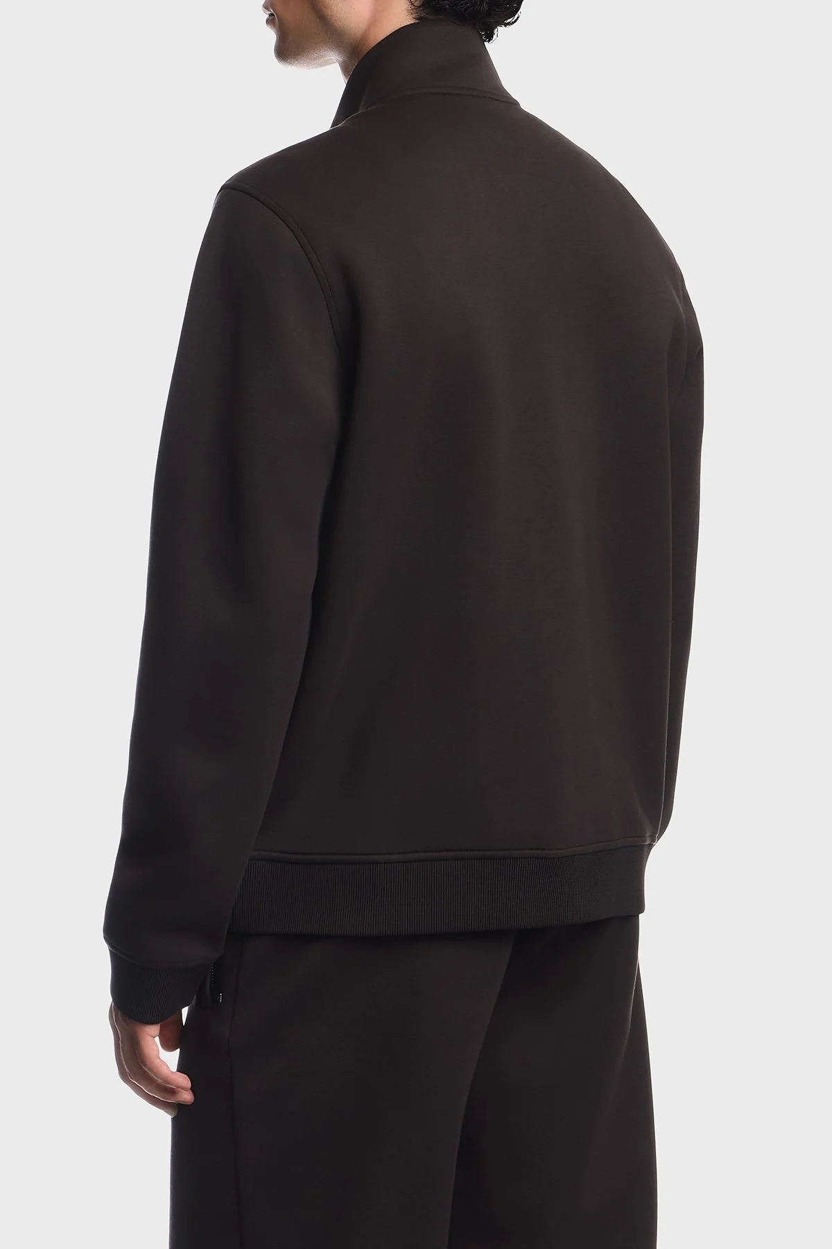 Emporio Armani Modal Kumaş Dik Yaka Fermuarlı Erkek Sweat EM006821 AF17545 U6030 Koyu kahve - 3