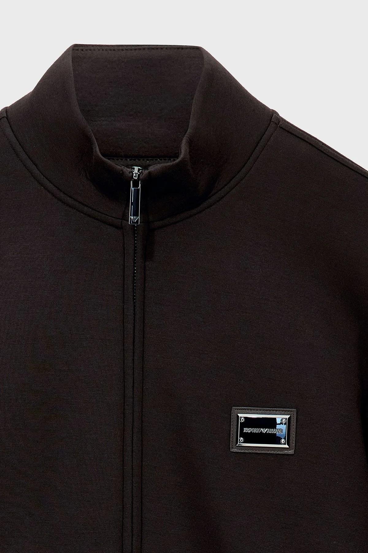 Emporio Armani Modal Kumaş Dik Yaka Fermuarlı Erkek Sweat EM006821 AF17545 U6030 Koyu kahve - 5