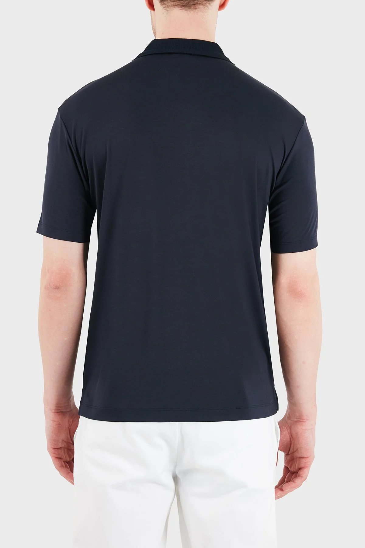 Emporio Armani Modal ve İpek Karışımlı Düğmeli Erkek Polo EM004526 AF13721 UB118 LACİVERT - 3