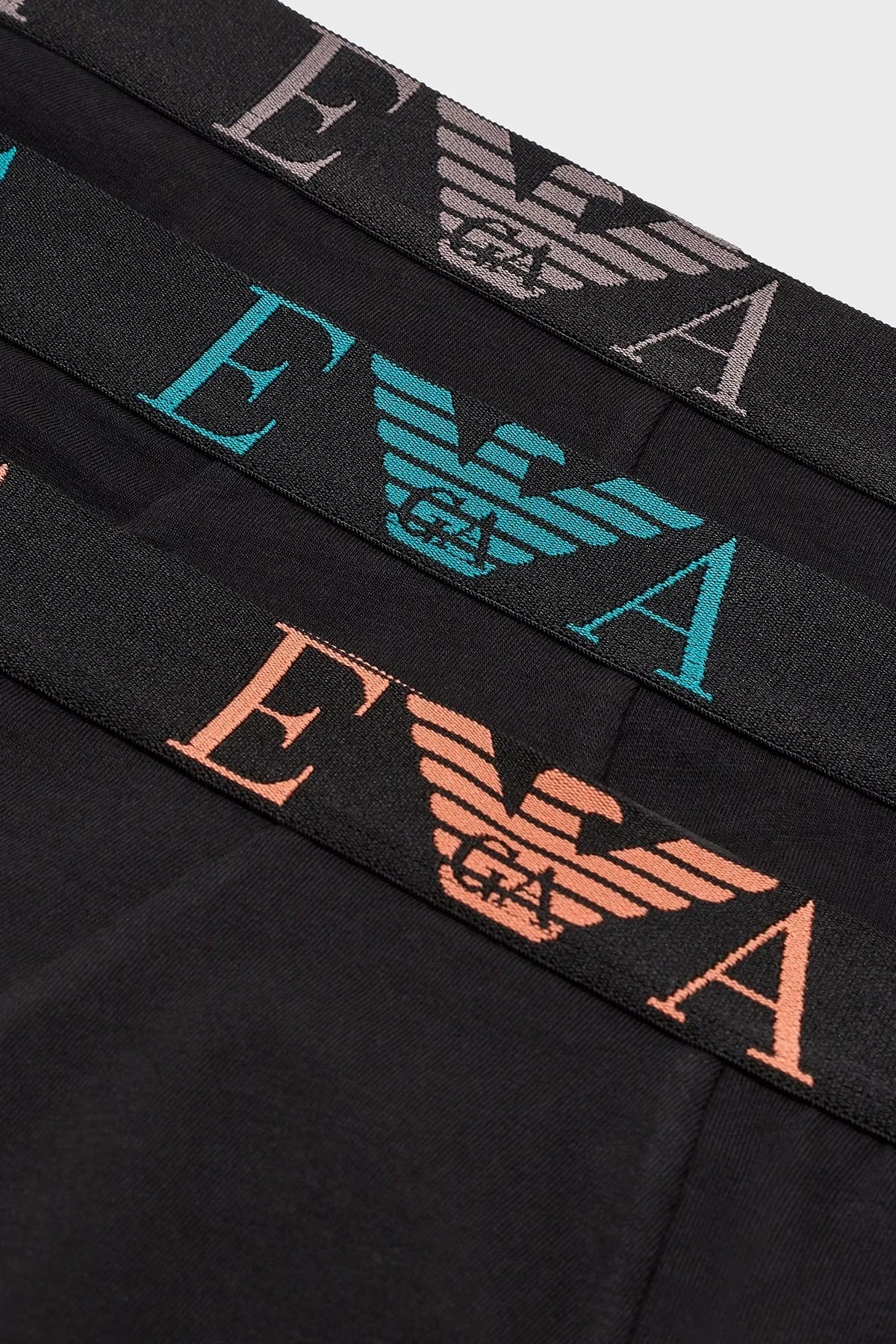 Emporio Armani Monogram Logolu Streç Pamuklu 3 Pack Erkek Boxer EM000259 AF10778 MC061 SİYAH - 4