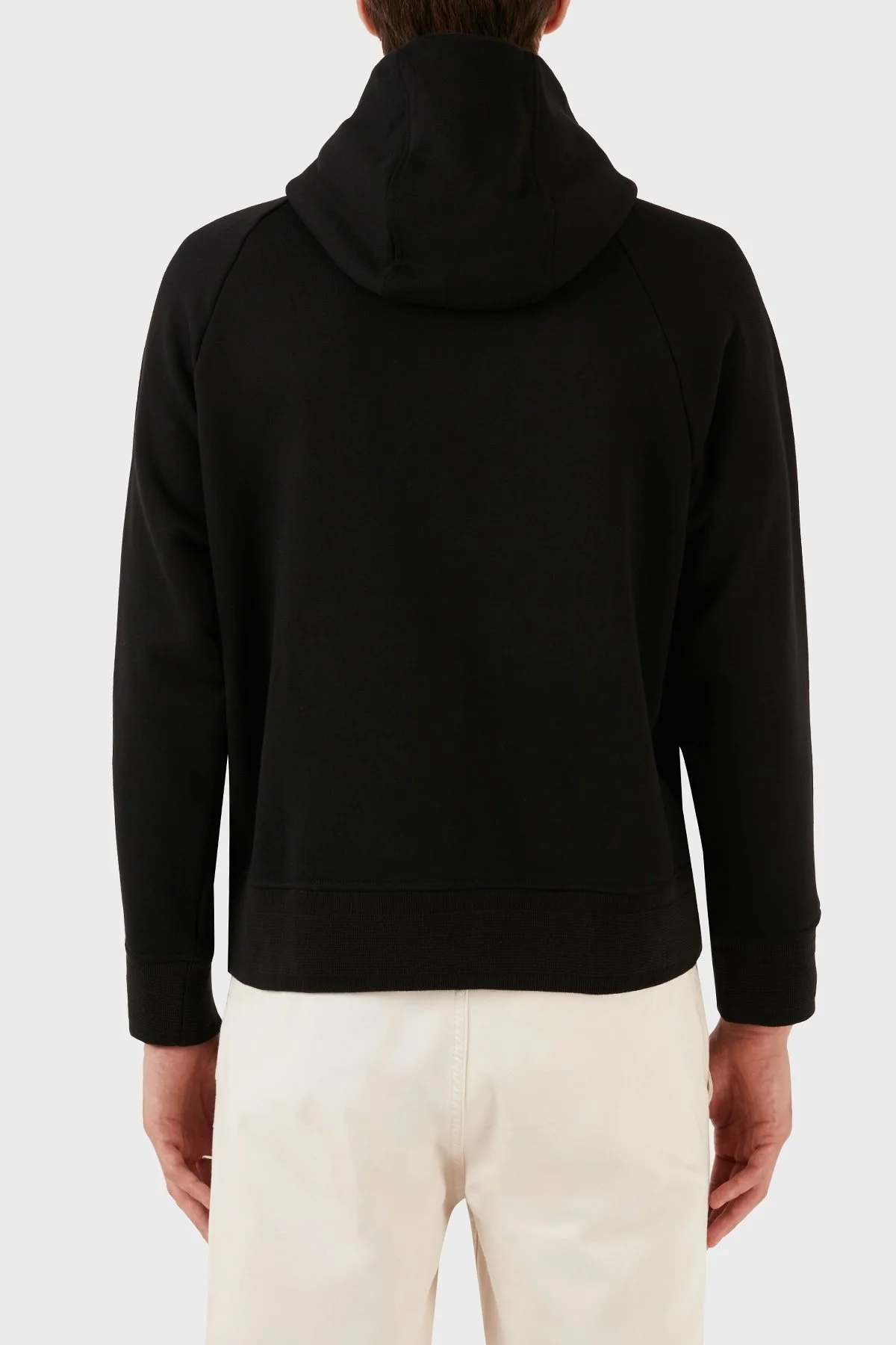 Emporio Armani Nakış İşlemeli Logolu Kapüşonlu Cepli Regular Fit Pamuklu Erkek Sweat 6R1ME9 1JWPZ 00C5 SİYAH - 3