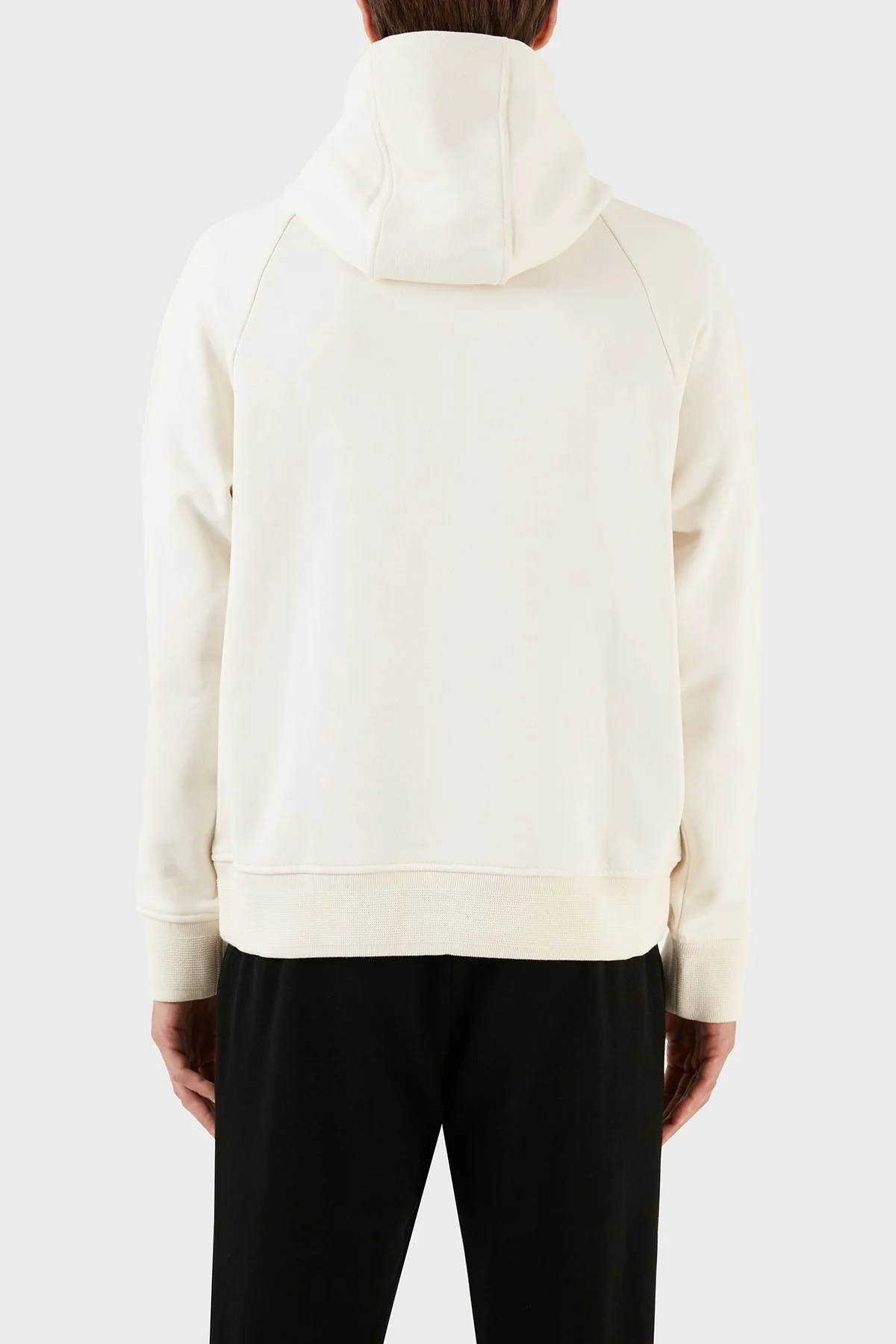 Emporio Armani Nakış İşlemeli Logolu Kapüşonlu Cepli Regular Fit Erkek Sweat 6R1ME9 1JWPZ 01L2 EKRU - 3