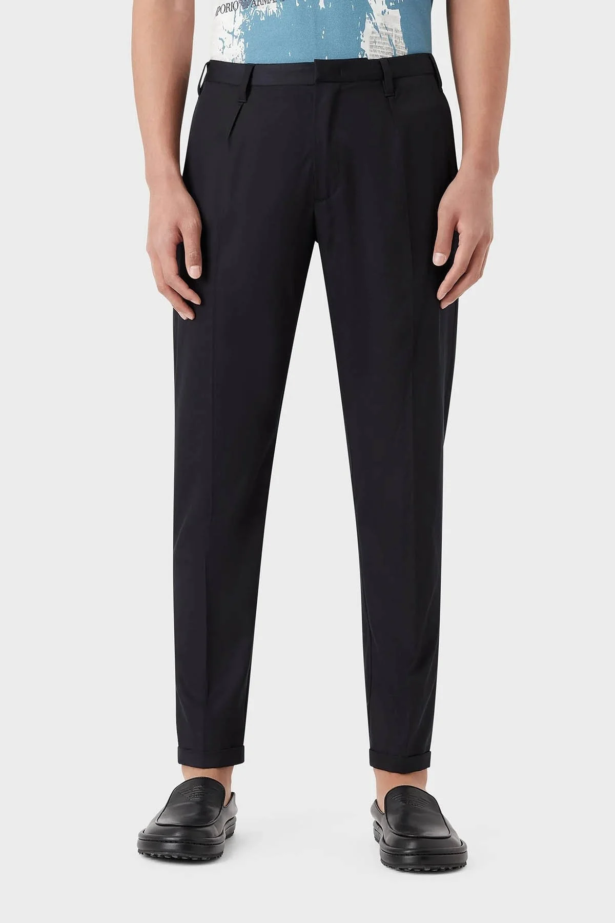 Emporio Armani Normal Bel Düz Paça Slim Fit Erkek Pantolon 3R1PF4 1NSEZ 0920 LACİVERT - 2