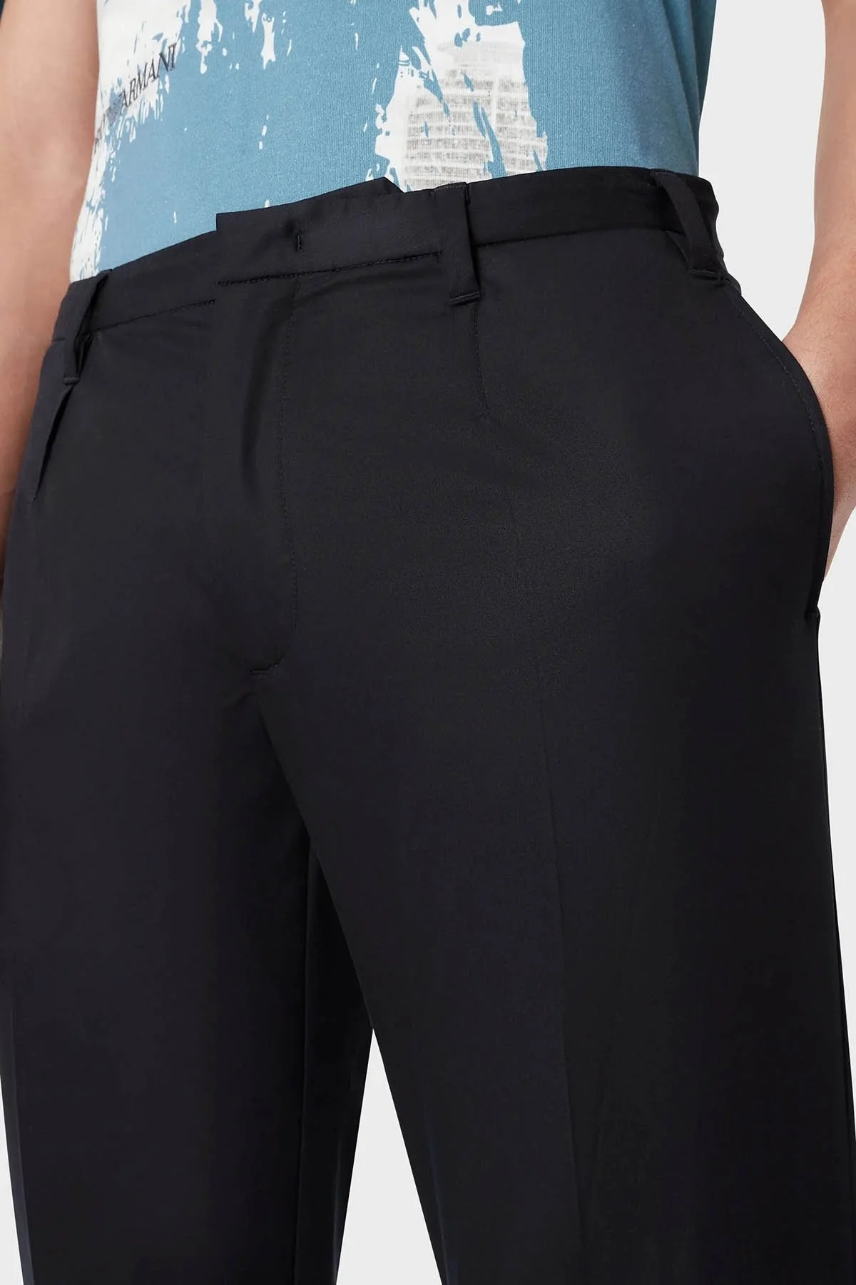 Emporio Armani Normal Bel Düz Paça Slim Fit Erkek Pantolon 3R1PF4 1NSEZ 0920 LACİVERT - 4