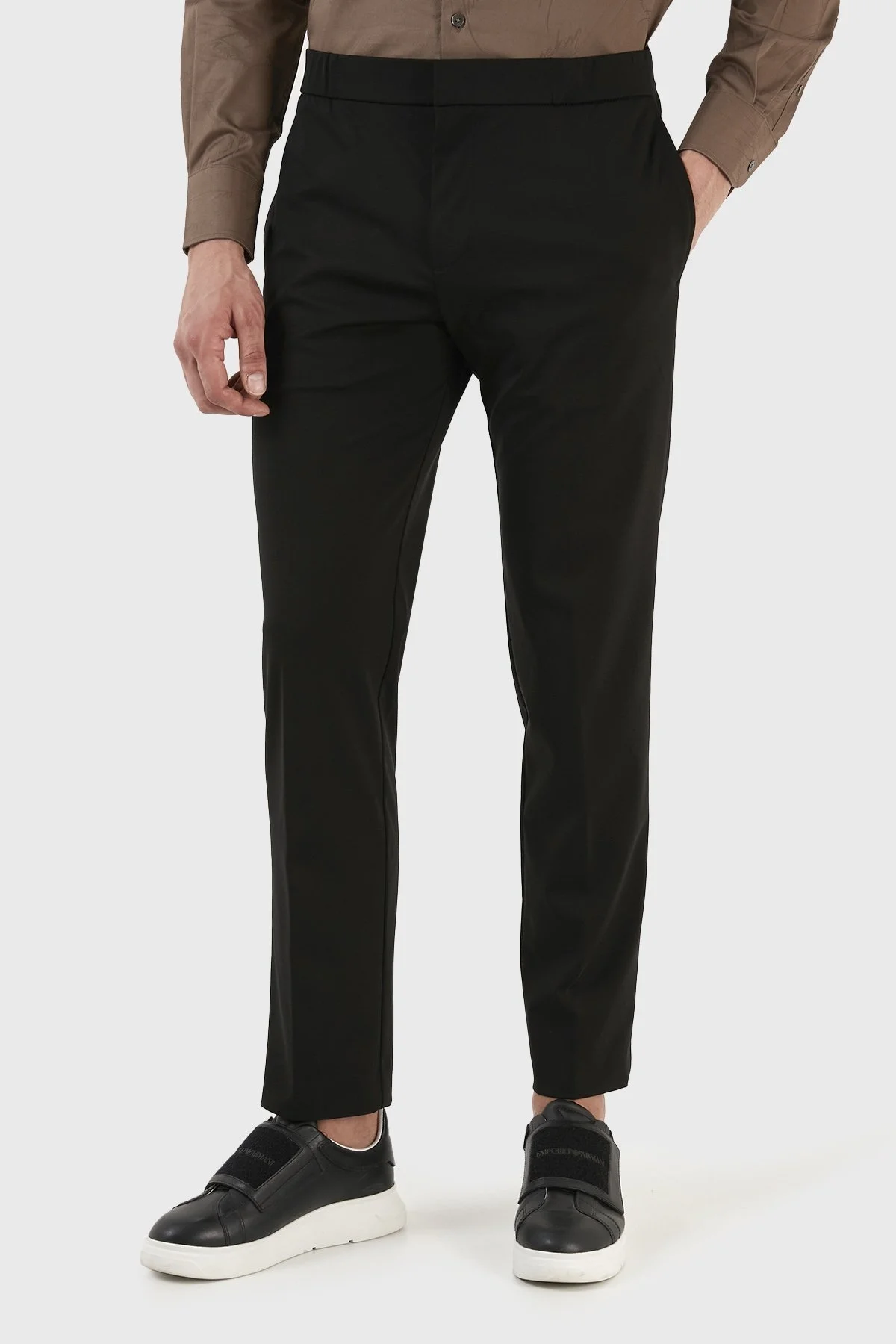 Emporio Armani Normal Bel Regular Fit Düz Paça Chino Erkek Pantolon 3R1PV6 1JMTZ 0999 SİYAH - 3