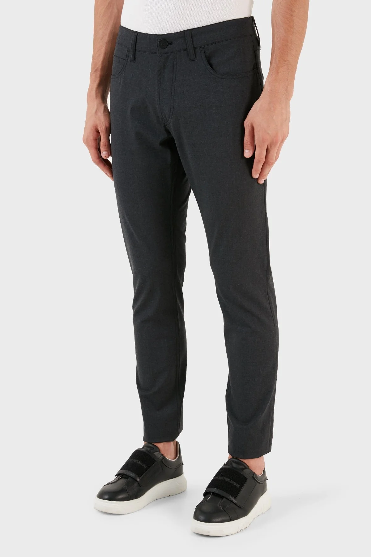 Emporio Armani Normal Bel Slim Fit Yünlü Erkek Pantolon H41PJ5 01506 630 ANTRASİT - 9