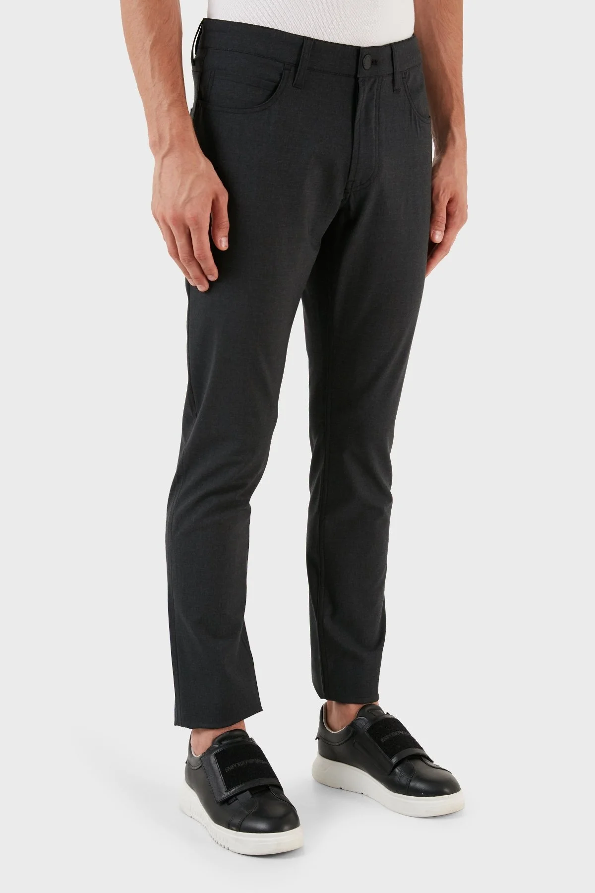 Emporio Armani Normal Bel Slim Fit Yünlü Erkek Pantolon H41PJ5 01506 630 ANTRASİT - 14