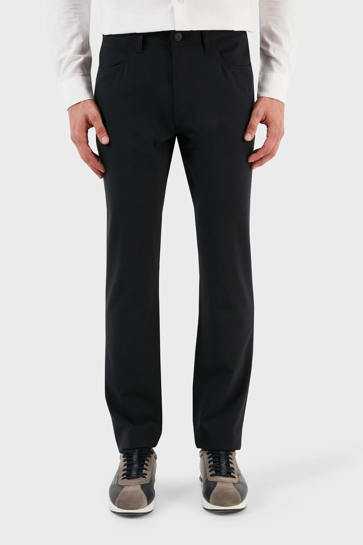 Emporio Armani Normal Bel Slim Fit Yünlü Erkek Pantolon H41PJ5 01506 922 LACİVERT - 2