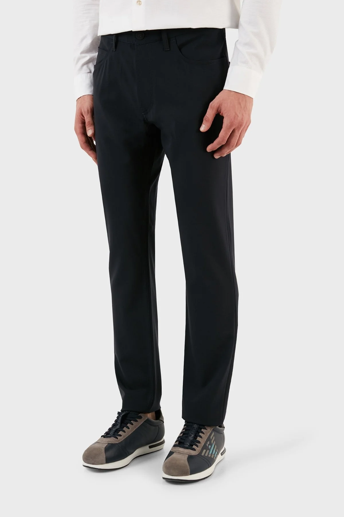 Emporio Armani Normal Bel Slim Fit Yünlü Erkek Pantolon H41PJ5 01506 922 LACİVERT - 4