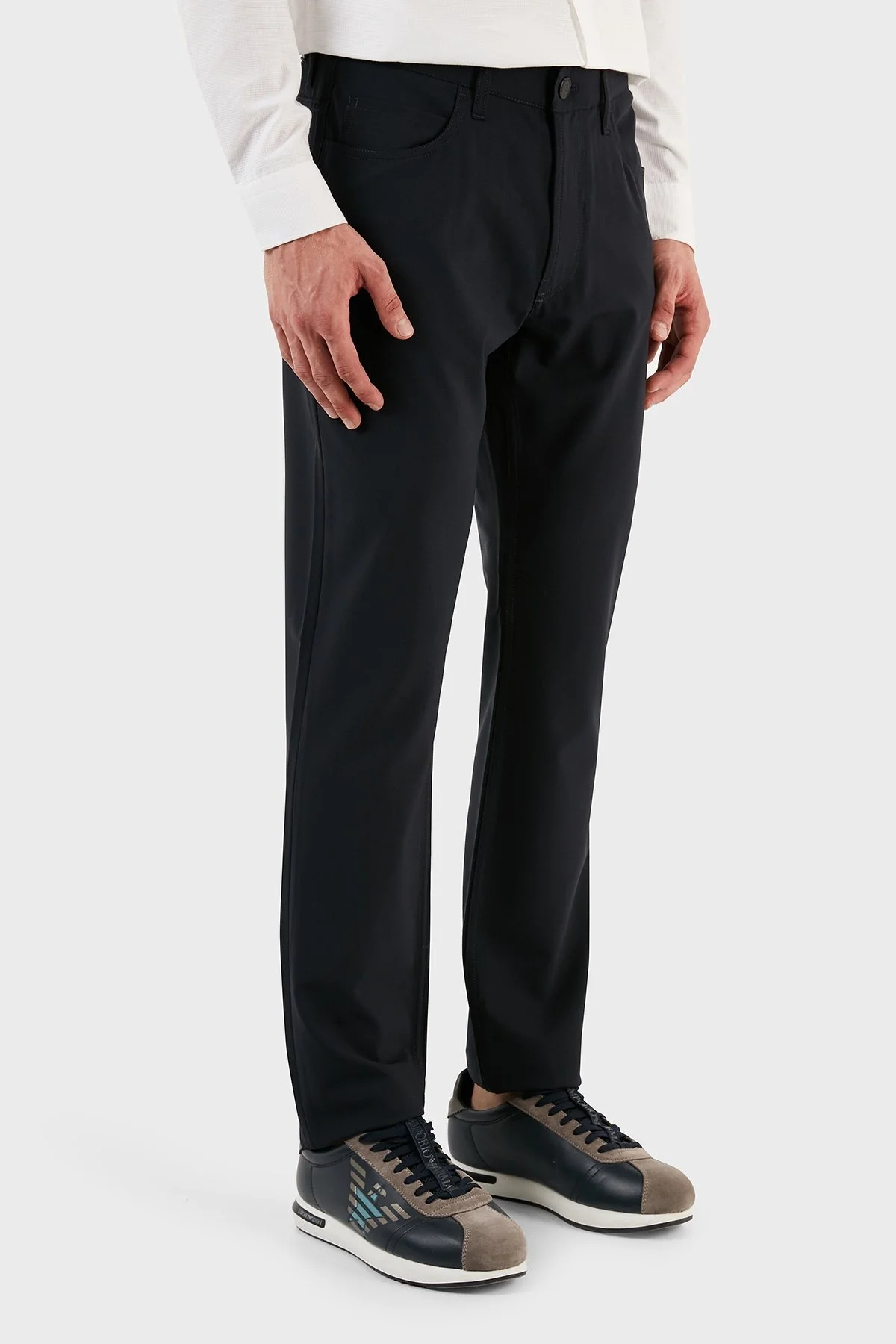 Emporio Armani Normal Bel Slim Fit Yünlü Erkek Pantolon H41PJ5 01506 922 LACİVERT - 5