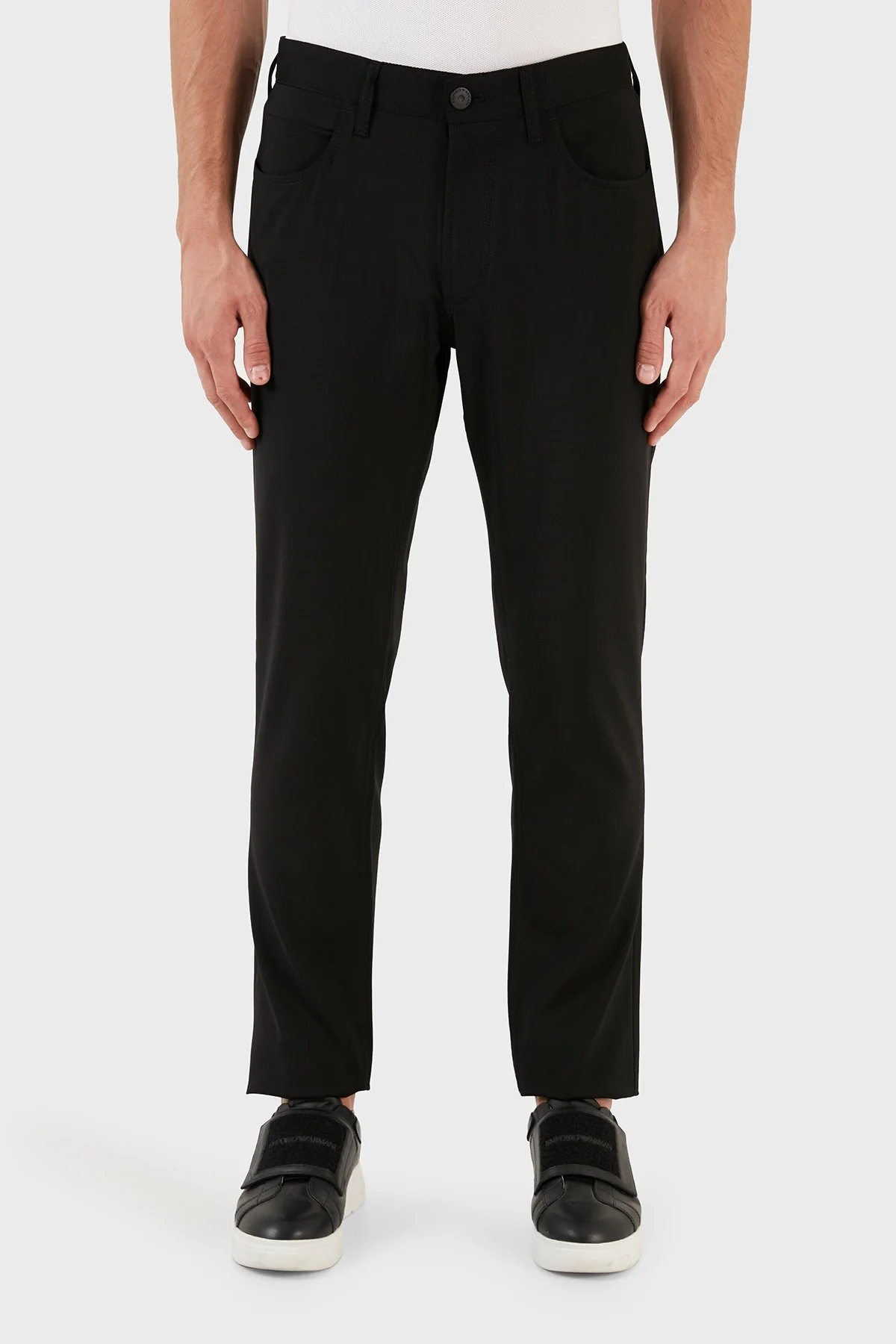 Emporio Armani Normal Bel Slim Fit Yünlü Erkek Pantolon H41PJ5 01506 999 SİYAH - 1