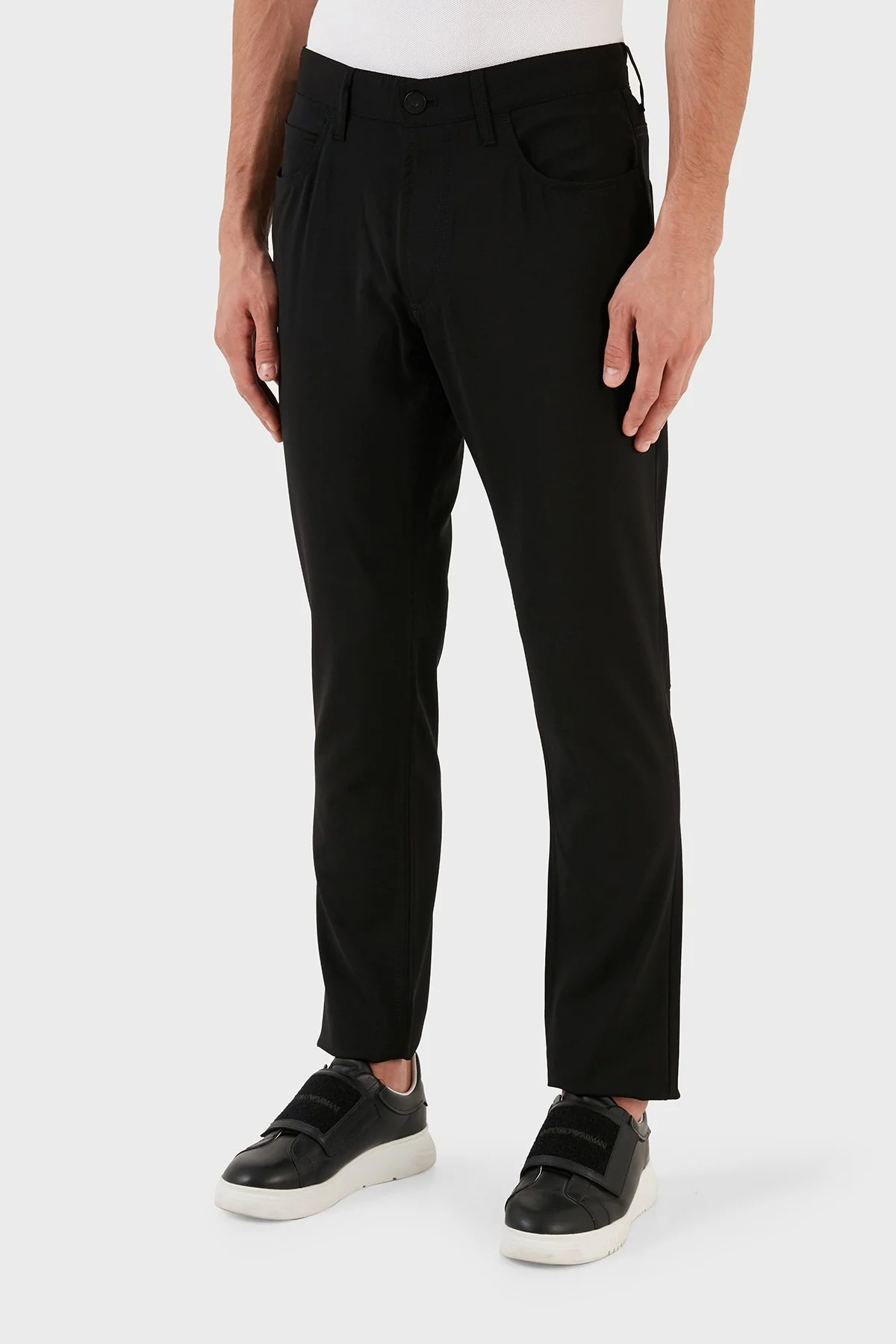 Emporio Armani Normal Bel Slim Fit Yünlü Erkek Pantolon H41PJ5 01506 999 SİYAH - 2