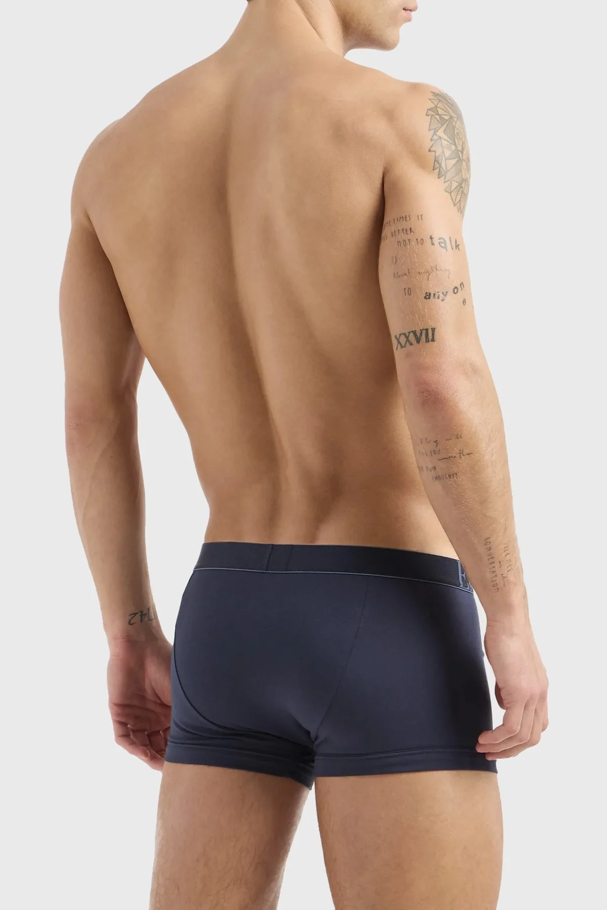 Emporio Armani Organik Pamuklu Esnek 3 Pack Erkek Boxer 111357 4R726 05837 Mavi-Kırmızı-Lacivert - 6