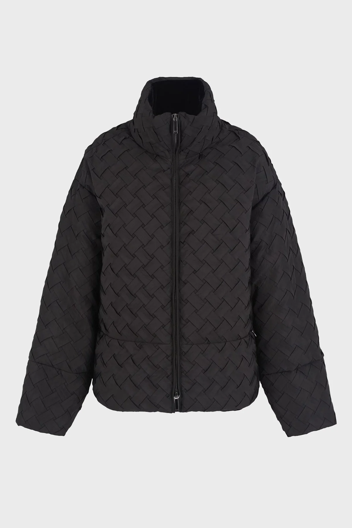 Emporio Armani Örgü Desenli Regular Fit Dik Yaka Şişme Kadın Mont 6D2B73 2NGPZ 0999 SİYAH - 5