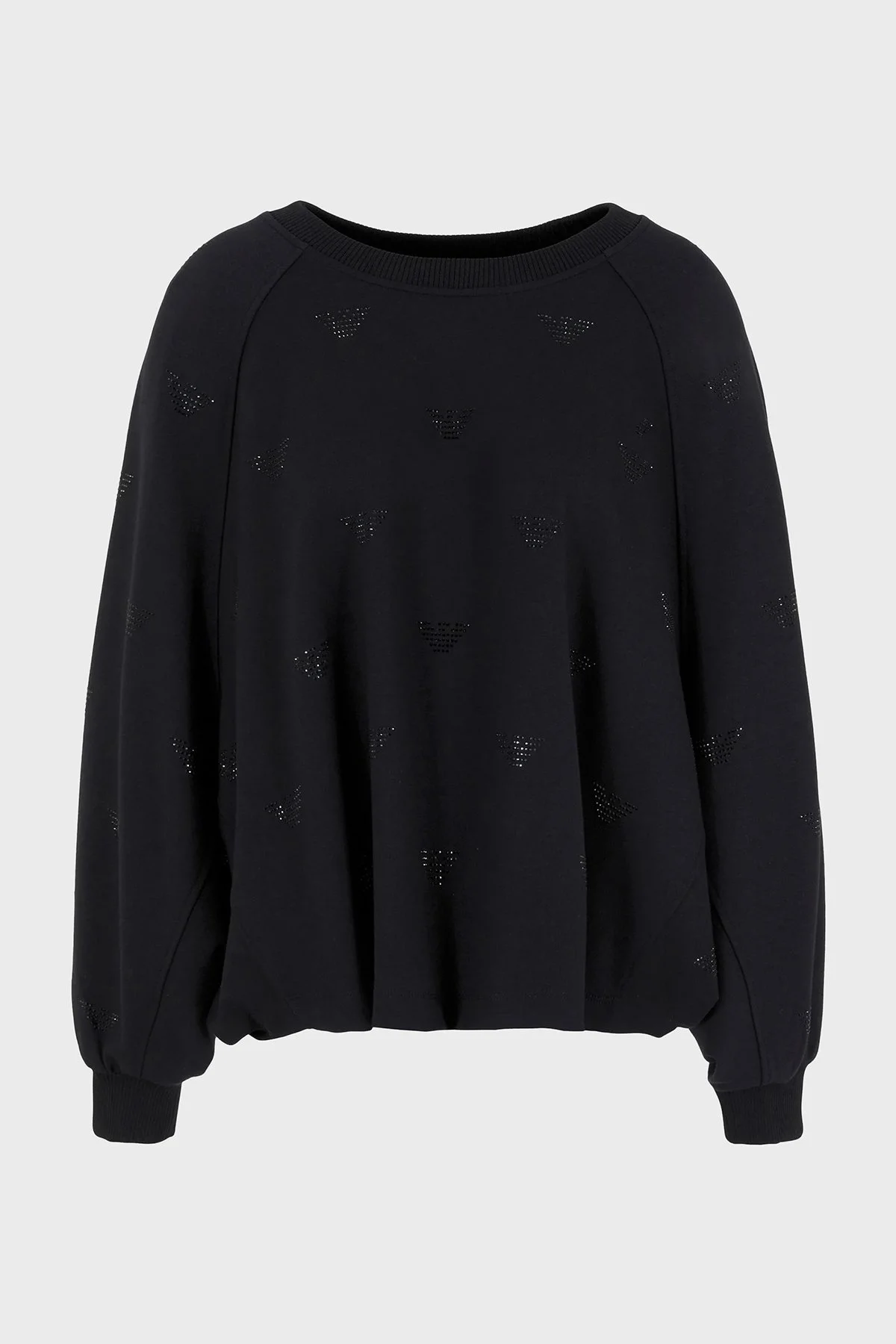 Emporio Armani Oversize Fit Bisiklet Yaka Bayan Sweat 3D2M6C 2JZZZ 0999 SİYAH - 5