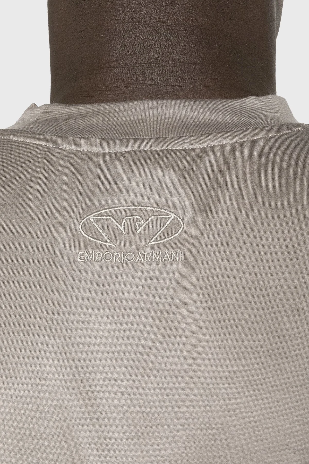 Emporio Armani Oversize Fit Bisiklet Yaka Erkek T Shirt 3D1TG2 1JUVZ 0650 BEJ - 2