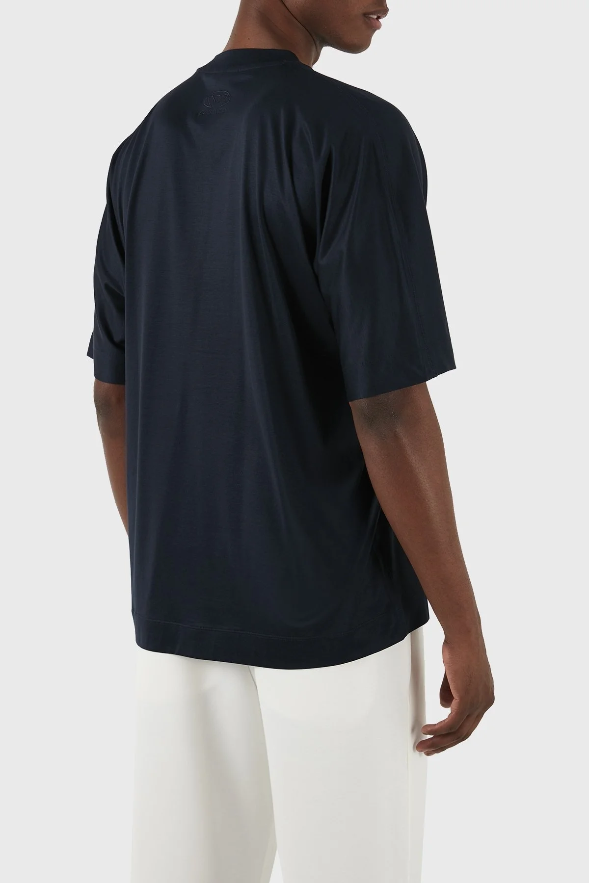 Emporio Armani Oversize Fit Bisiklet Yaka Erkek T Shirt 3D1TG2 1JUVZ 0920 LACİVERT - 3