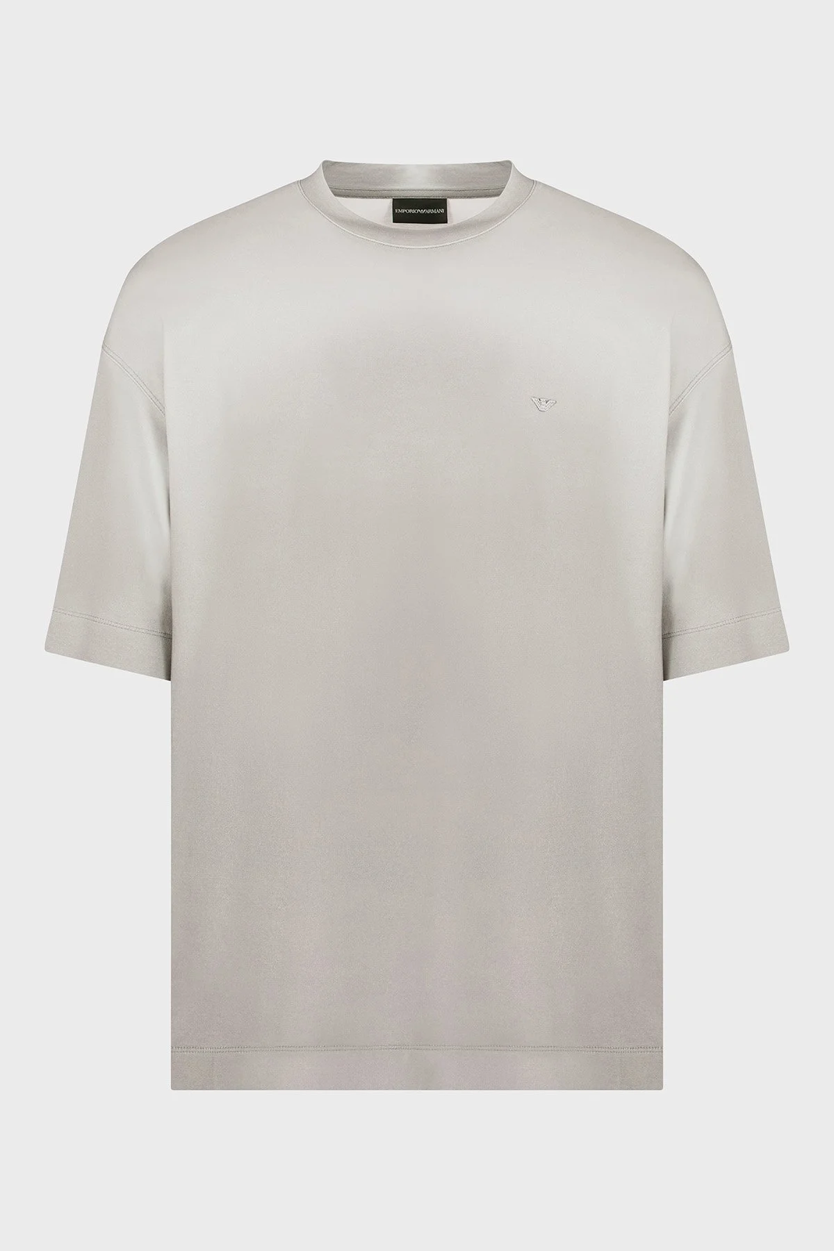 Emporio Armani Oversize Fit Bisiklet Yaka Logolu Erkek T Shirt EM001116 AF10017 F8104 GRİ - 5