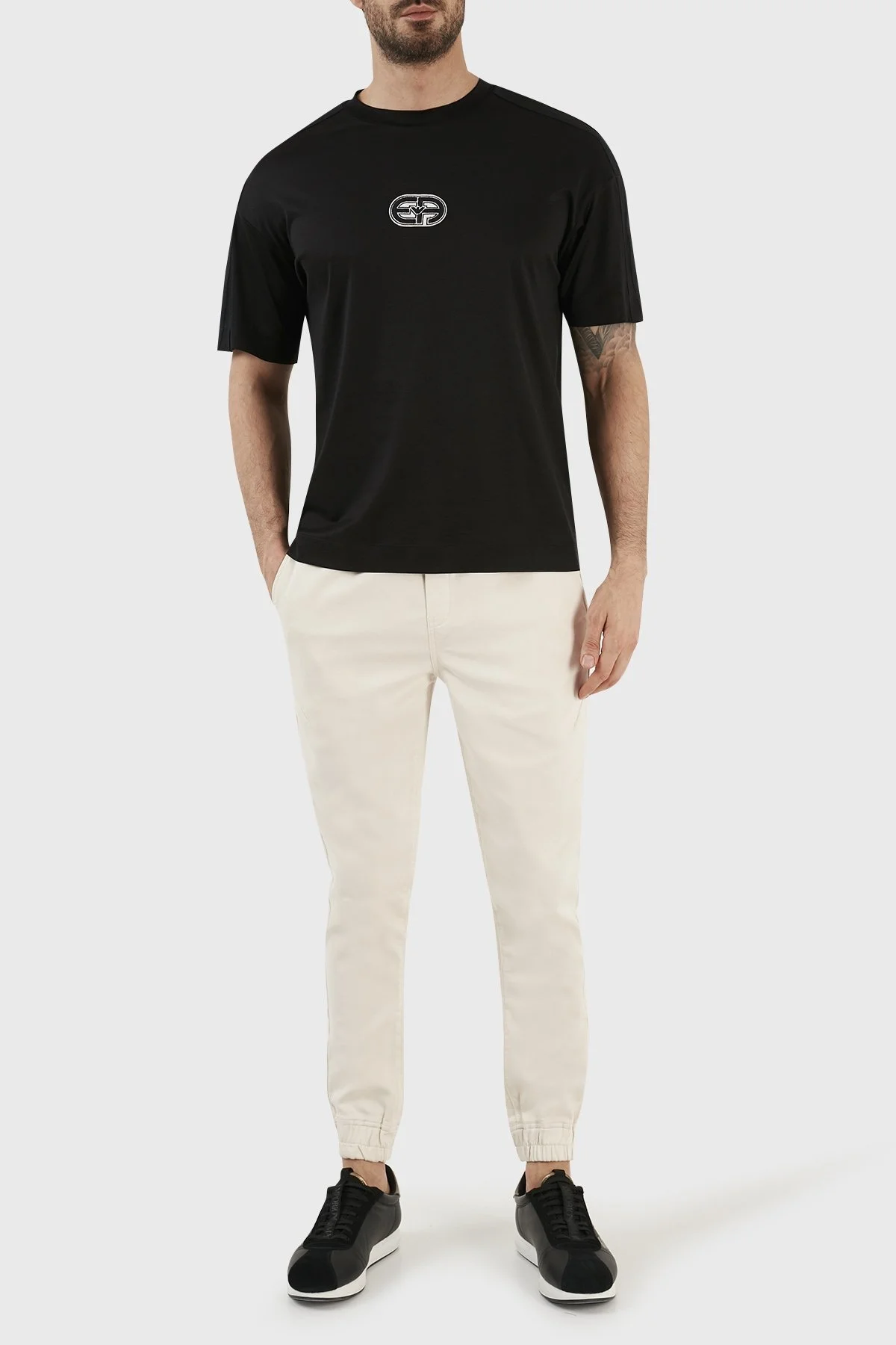 Emporio Armani Pamuk Karışımlı Bisiklet Yaka Comfort Fit Erkek T Shirt 3R1TT6 1JUVZ 0999 SİYAH - 4