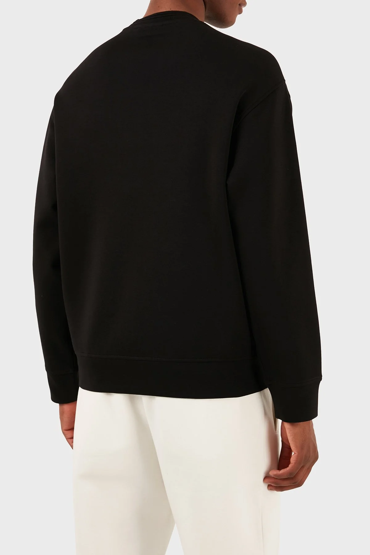 Emporio Armani Pamuk Karışımlı Bisiklet Yaka Regular Fit Erkek Sweat 3D1MDX 1JHSZ 0030 SİYAH - 2