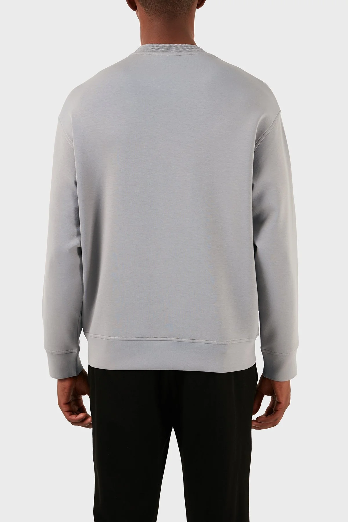 Emporio Armani Pamuk Karışımlı Bisiklet Yaka Regular Fit Erkek Sweat 3D1MDX 1JHSZ 0662 GRİ - 2