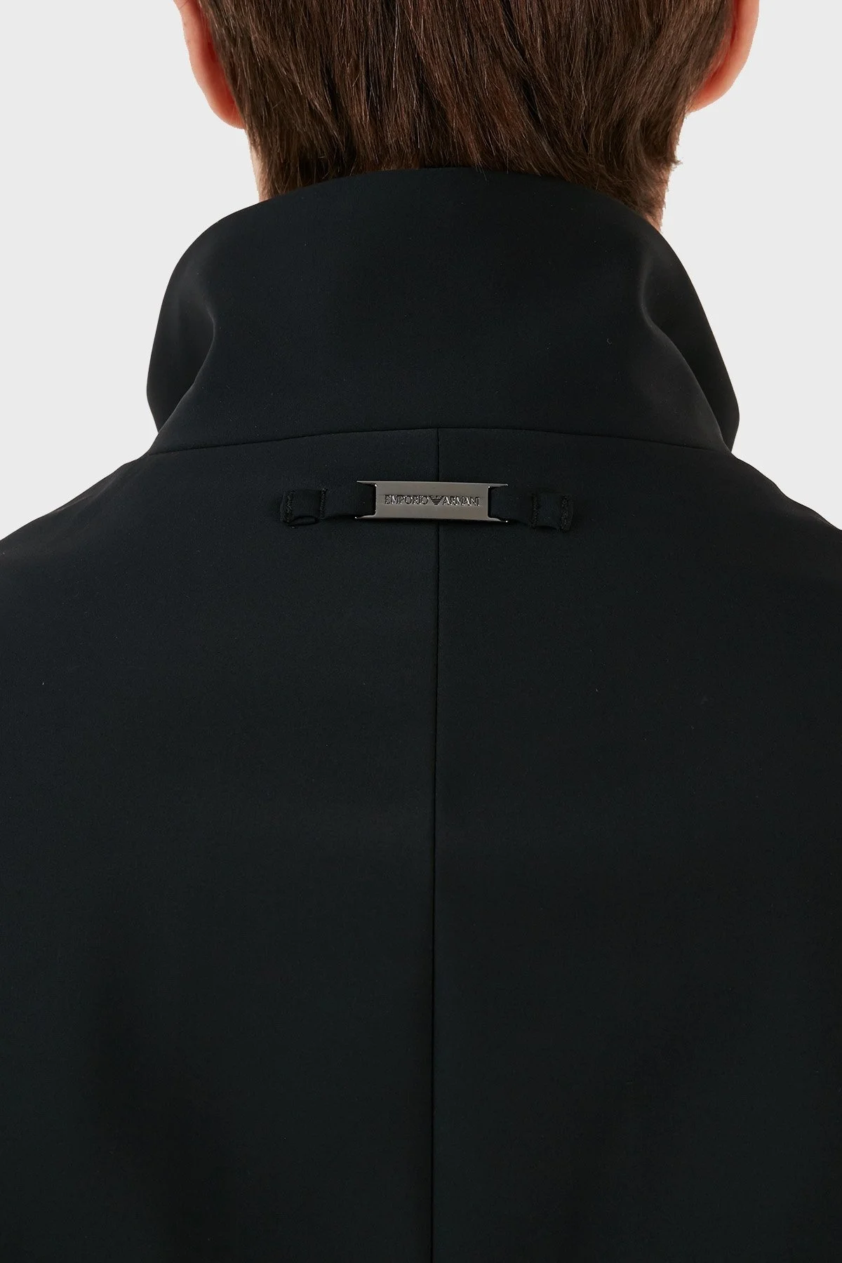 Emporio Armani Pamuk Karışımlı Dik Yaka Regular Fit Erkek Trençkot 8N1L81 1NZAZ 0999 SİYAH - 7