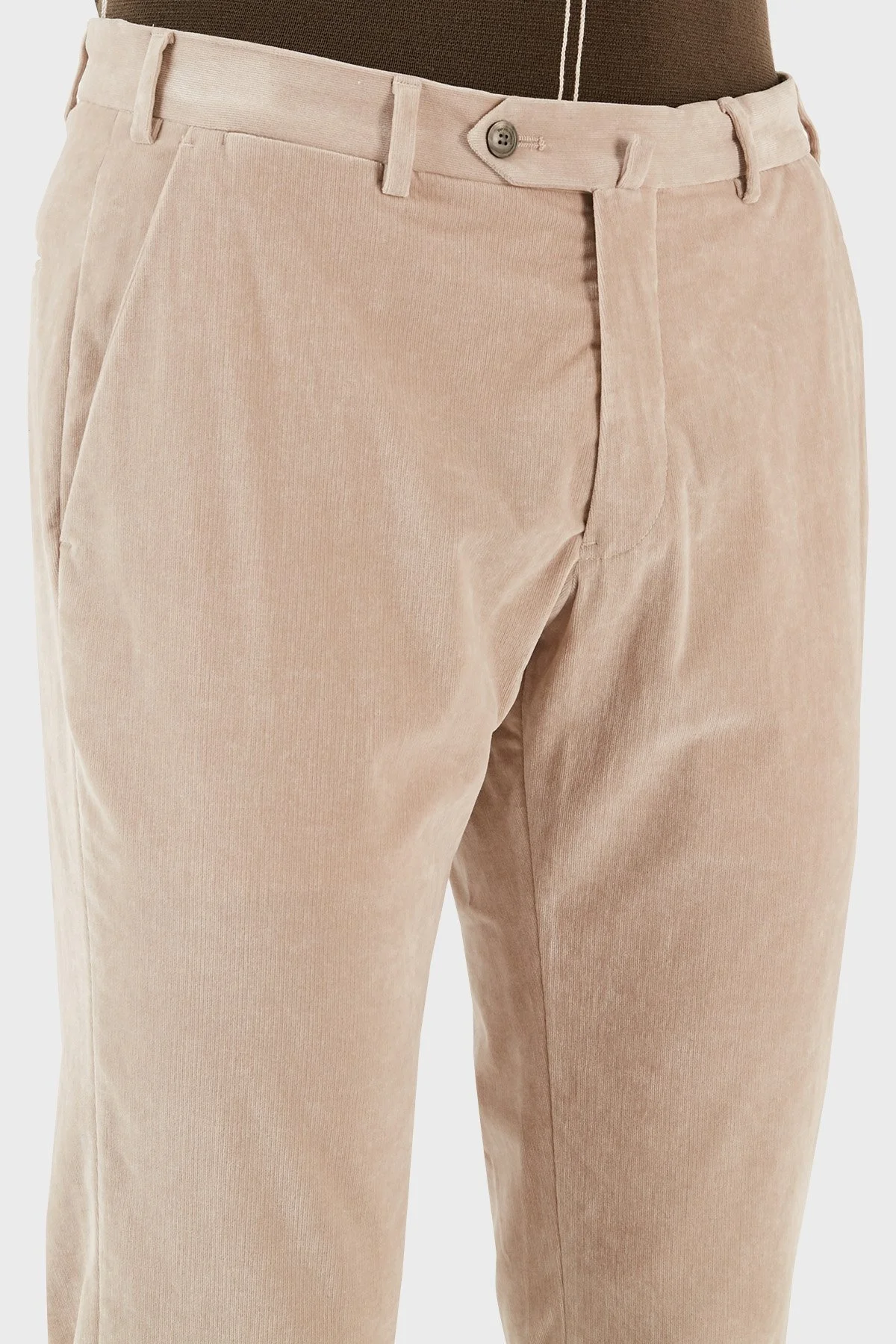 Emporio Armani Pamuk Karışımlı İnce Fitilli Normal Bel Regular Fit Erkek Pantolon H41P61 E1619 112 BEJ - 10