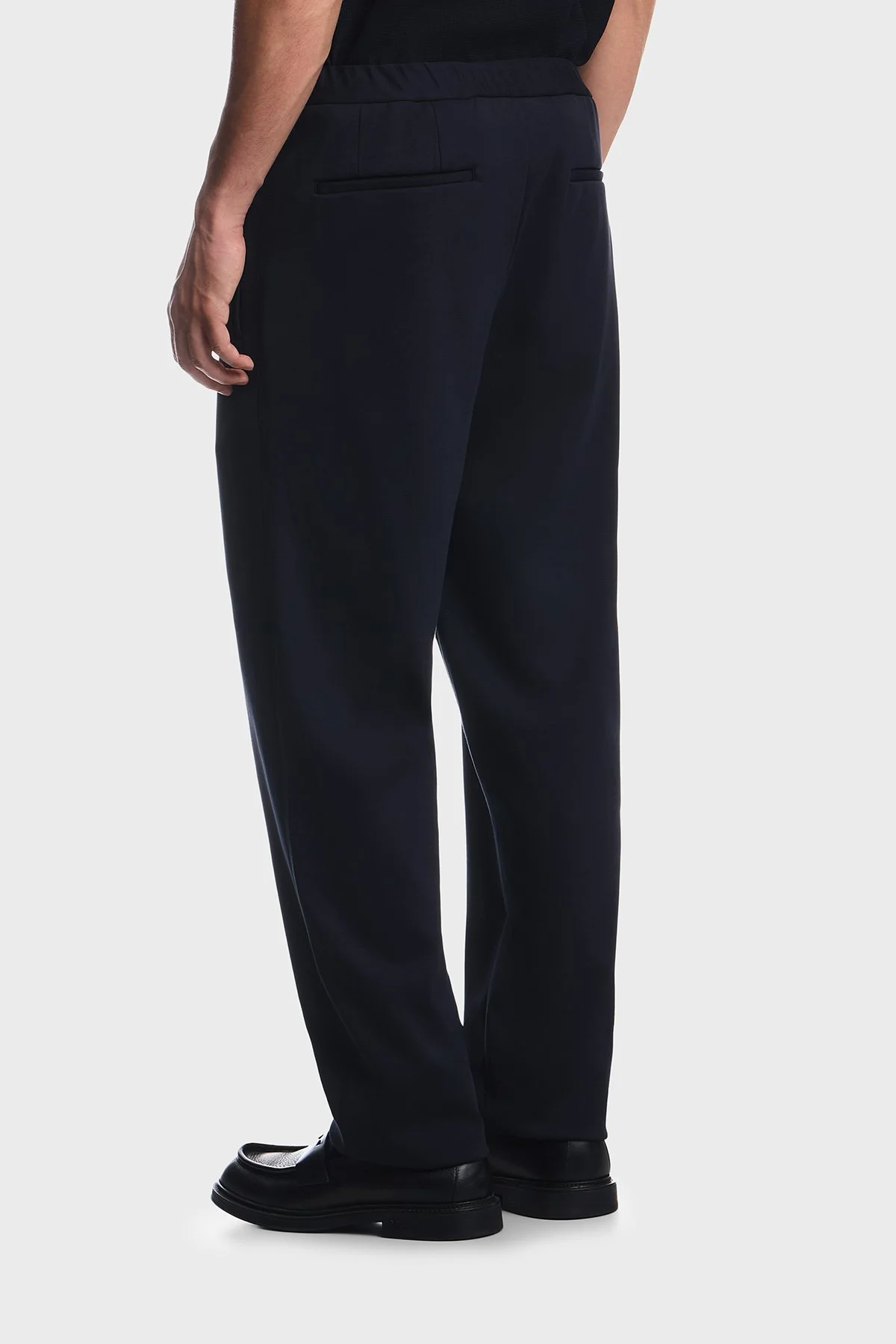 Emporio Armani Pamuk Karışımlı Normal Bel Düz Paça Jarse Erkek Pantolon EM001611 AF27883 UB118 Lacivert - 3