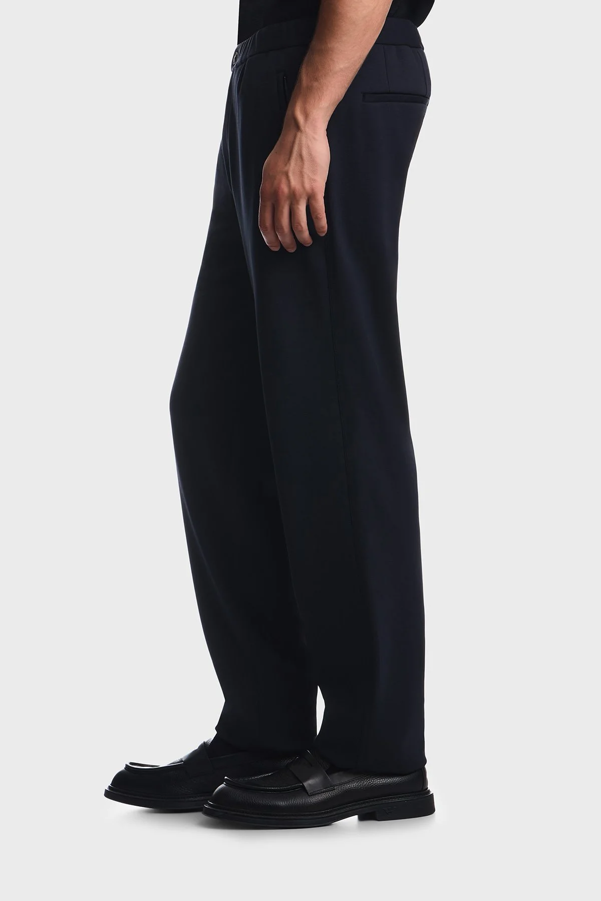 Emporio Armani Pamuk Karışımlı Normal Bel Düz Paça Jarse Erkek Pantolon EM001611 AF27883 UB118 Lacivert - 4