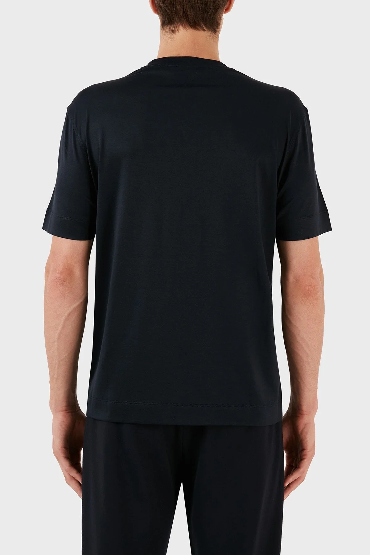 Emporio Armani Pamuk Karışımlı Regular Fit Bisiklet Yaka Erkek T Shirt 6R1T78 1JUVZ 0920 LACİVERT - 2