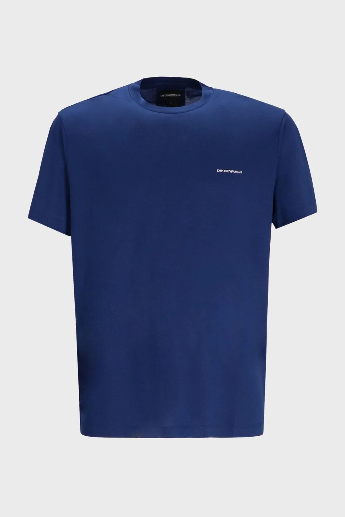 Emporio Armani Pamuk Karışımlı Regular Fit Bisiklet Yaka Erkek T Shirt 8N1TD8 1JUVZU B079 MAVİ - 1
