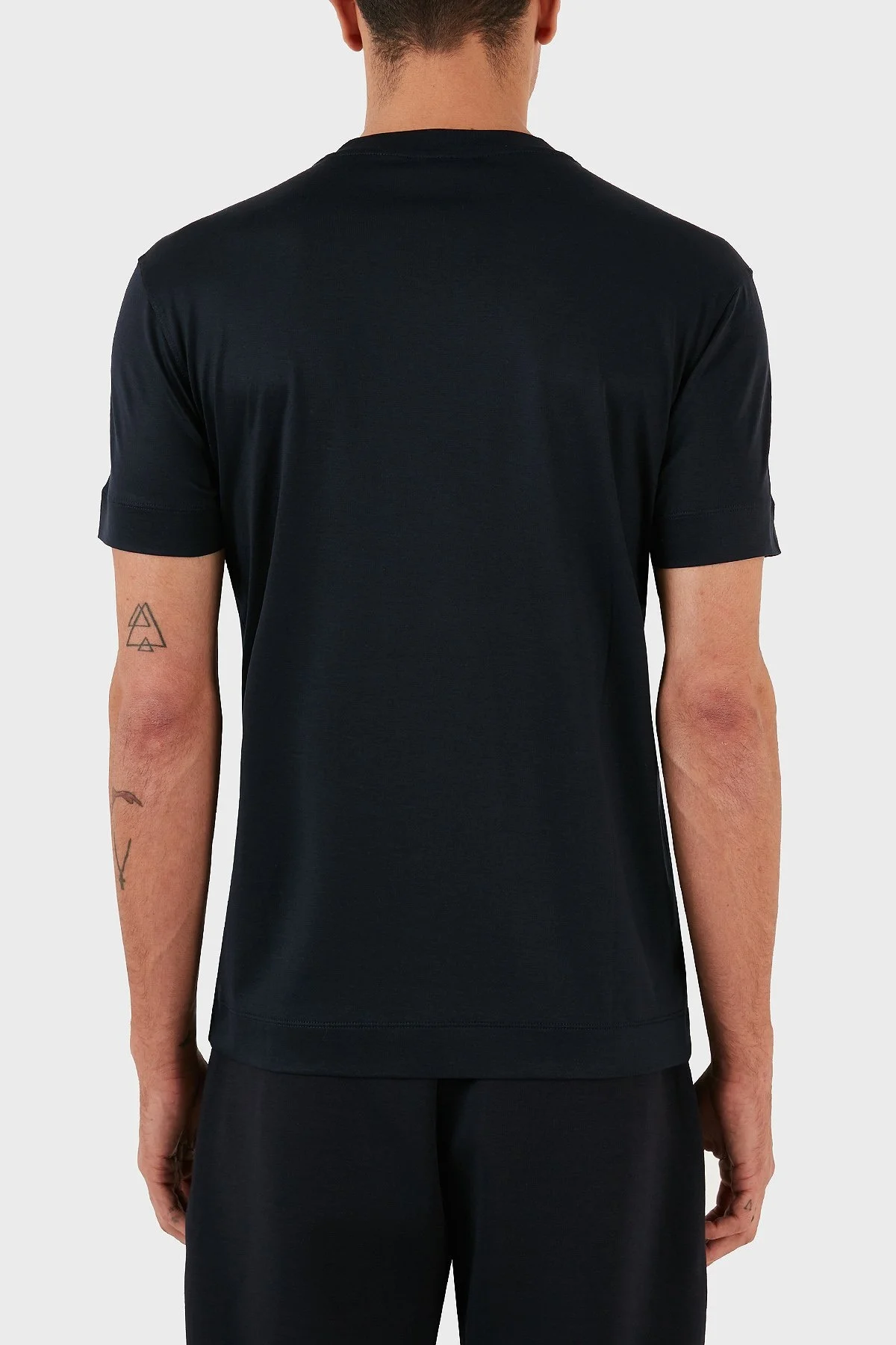 Emporio Armani Pamuk Karışımlı Regular Fit Bisiklet Yaka Erkek T Shirt 8N1TF5 1JUVZ 0920 LACİVERT - 3