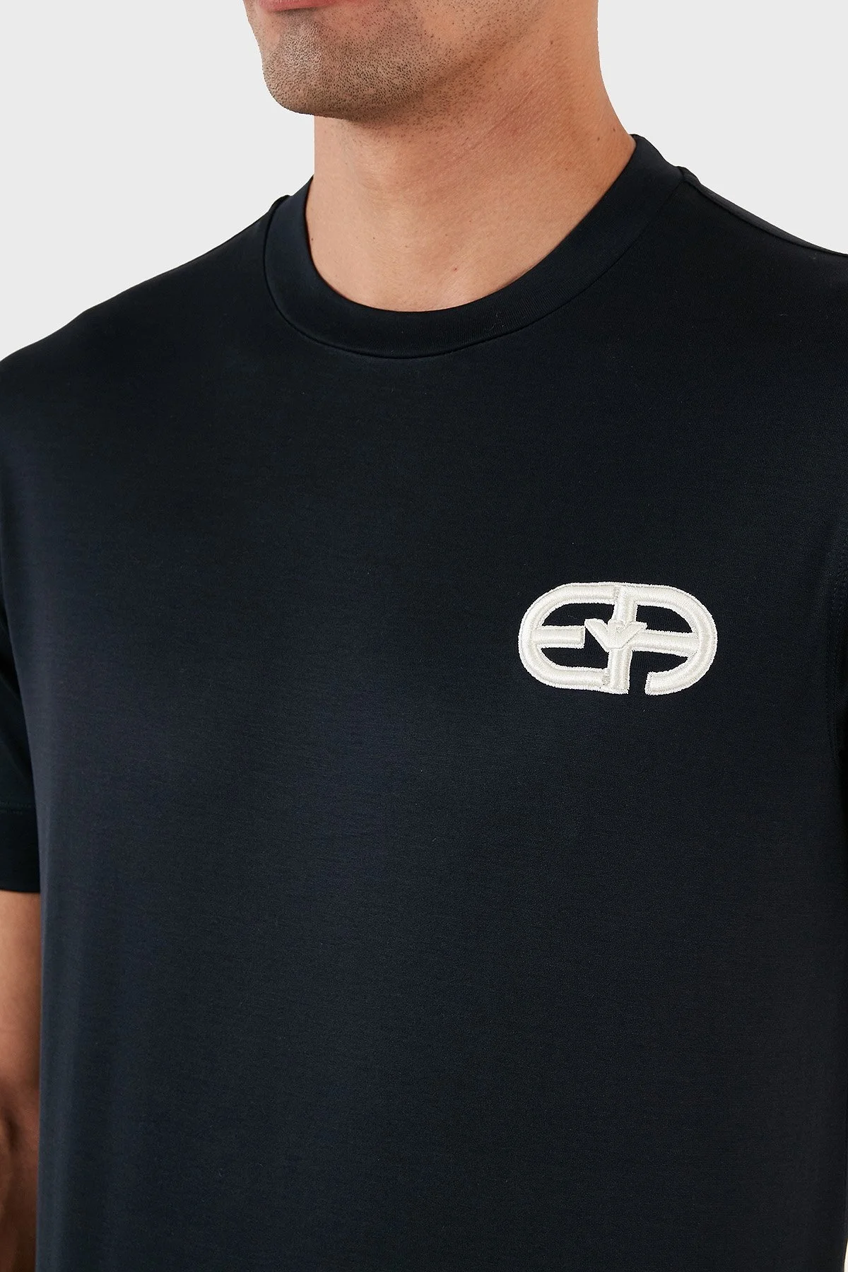 Emporio Armani Pamuk Karışımlı Regular Fit Bisiklet Yaka Erkek T Shirt 8N1TF5 1JUVZ 0920 LACİVERT - 5