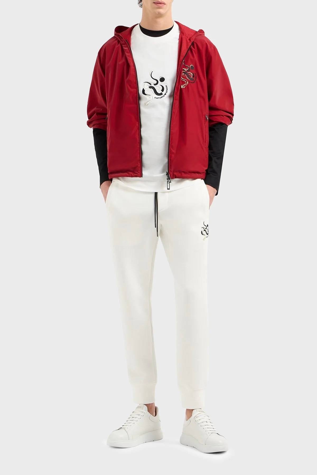 Emporio Armani Pamuk Karışımlı Regular Fit Bisiklet Yaka Erkek T Shirt EM001702 AF10017 U0003 BEYAZ - 2