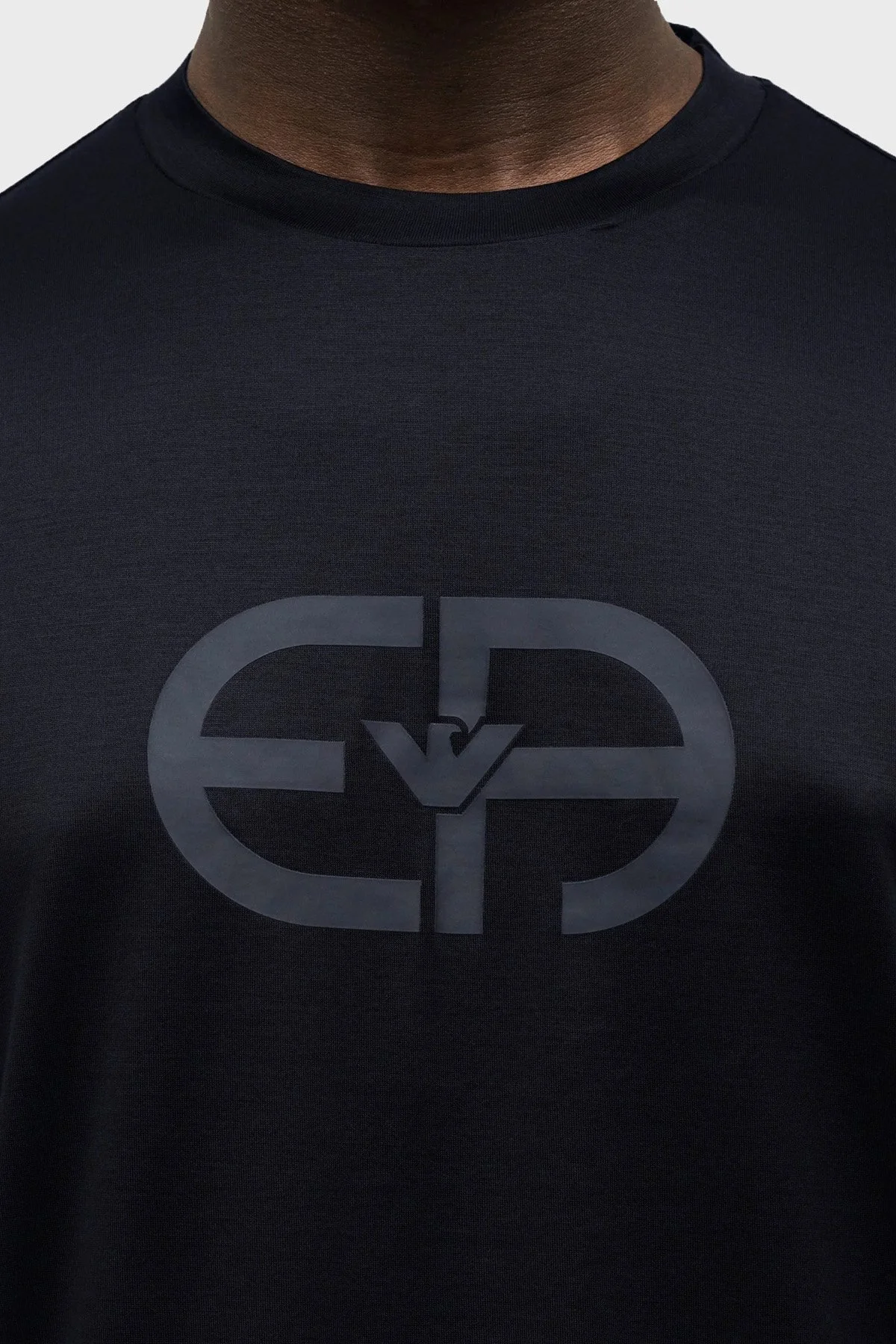 Emporio Armani Pamuk Karışımlı Regular Fit Bisiklet Yaka Erkek T Shirt EM004581 AF10017 UB118 LACİVERT - 4
