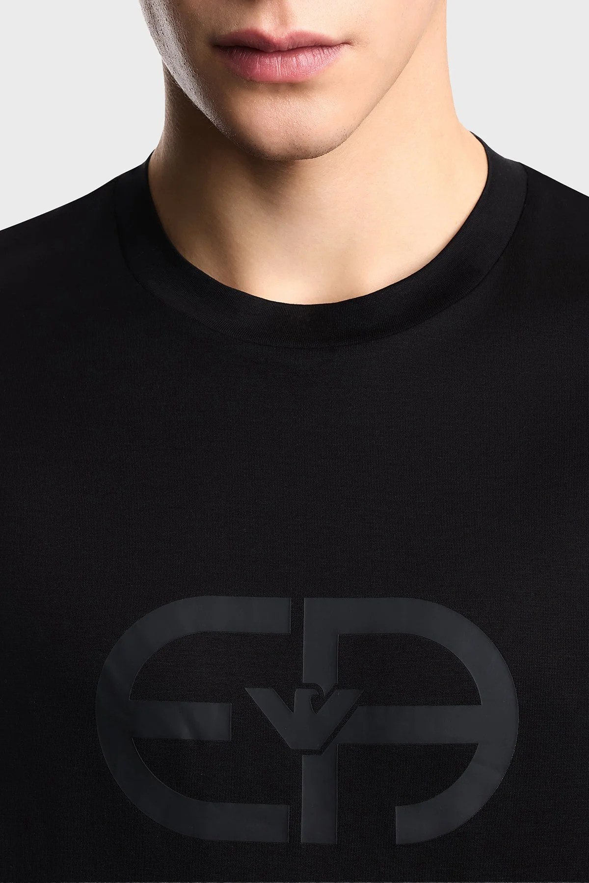 Emporio Armani Pamuk Karışımlı Regular Fit Bisiklet Yaka Erkek T Shirt EM004581 AF10017 UC001 SİYAH - 4